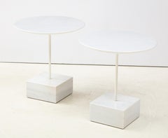Ettore Sottass Primavera Carrrara Marble Side Tables
