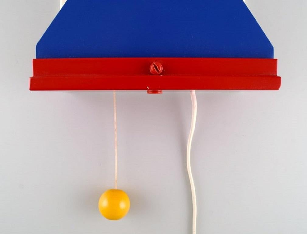 Swedish Ettore Sottsass, Pair of Rare Vintage Wall Lamps, 1980s For Sale