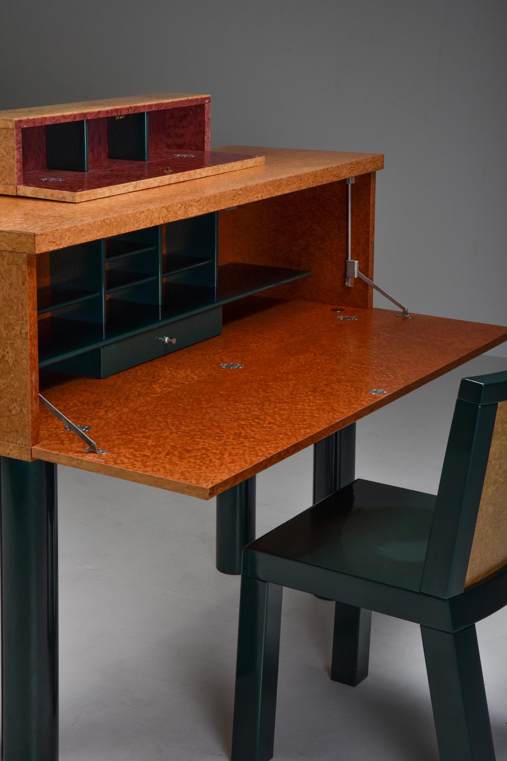 Ettore Sottsass and Marco Zannini Donau Writing Desk and Chair 8
