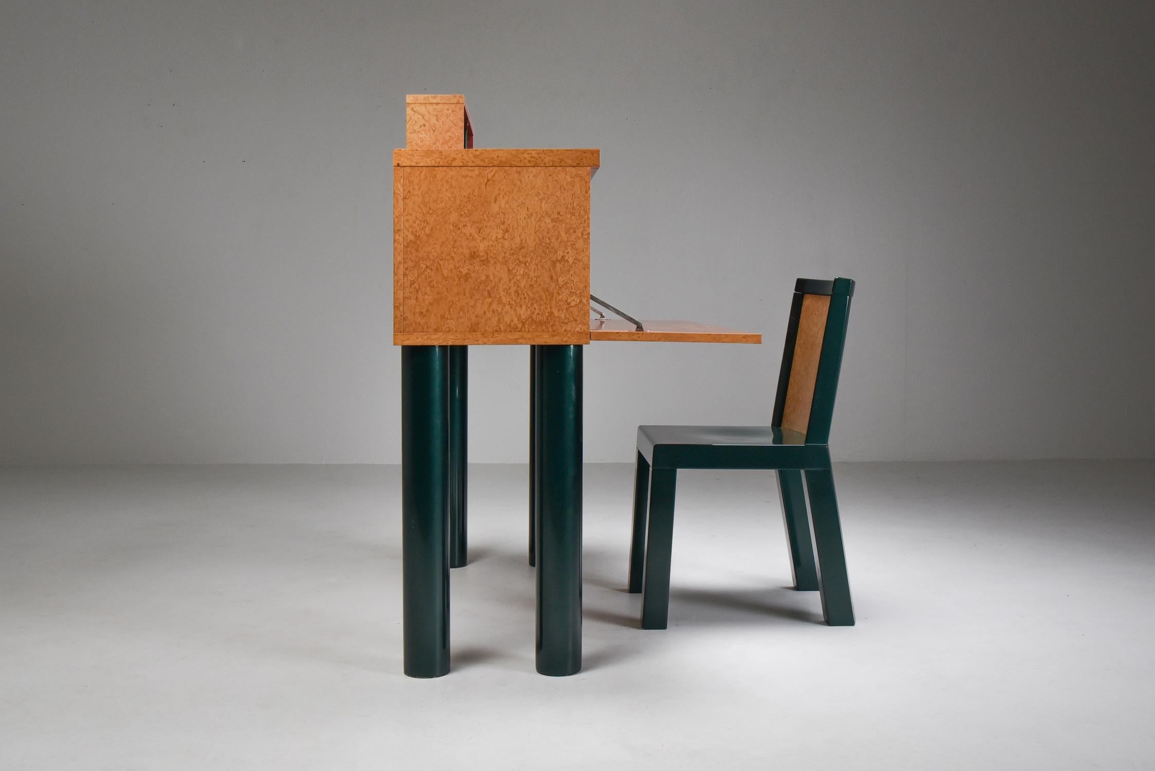 Austrian Ettore Sottsass and Marco Zannini Donau Writing Desk and Chair
