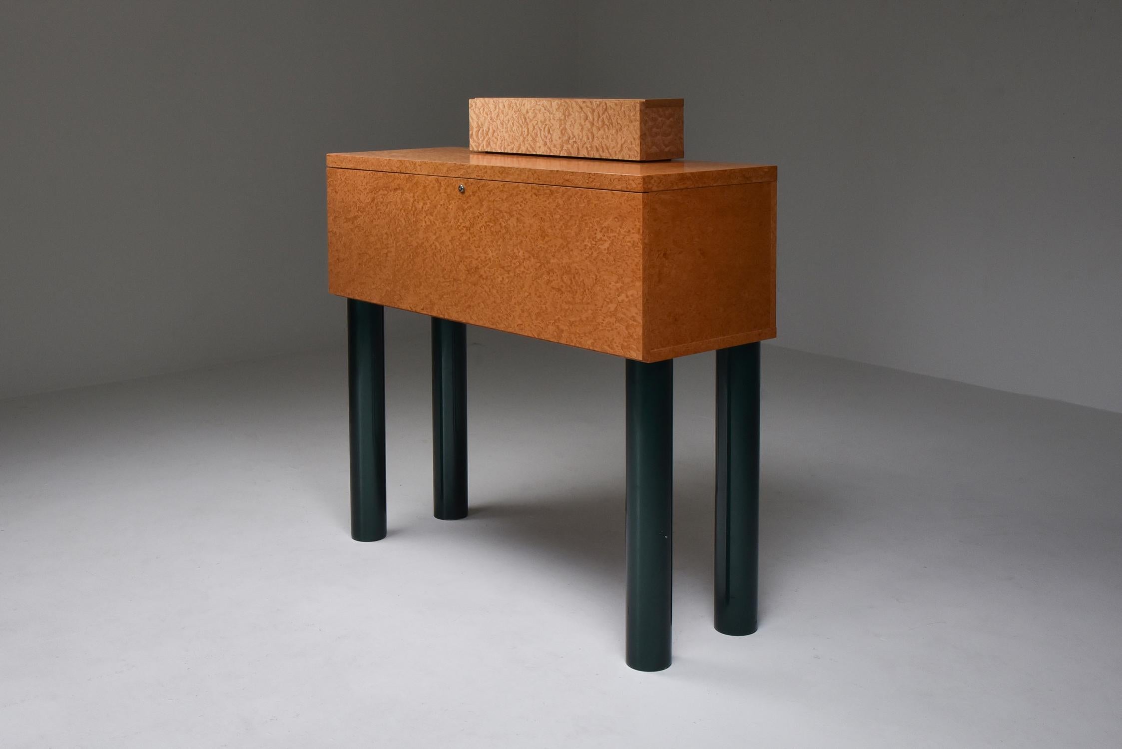 Burl Ettore Sottsass and Marco Zannini Donau Writing Desk and Chair