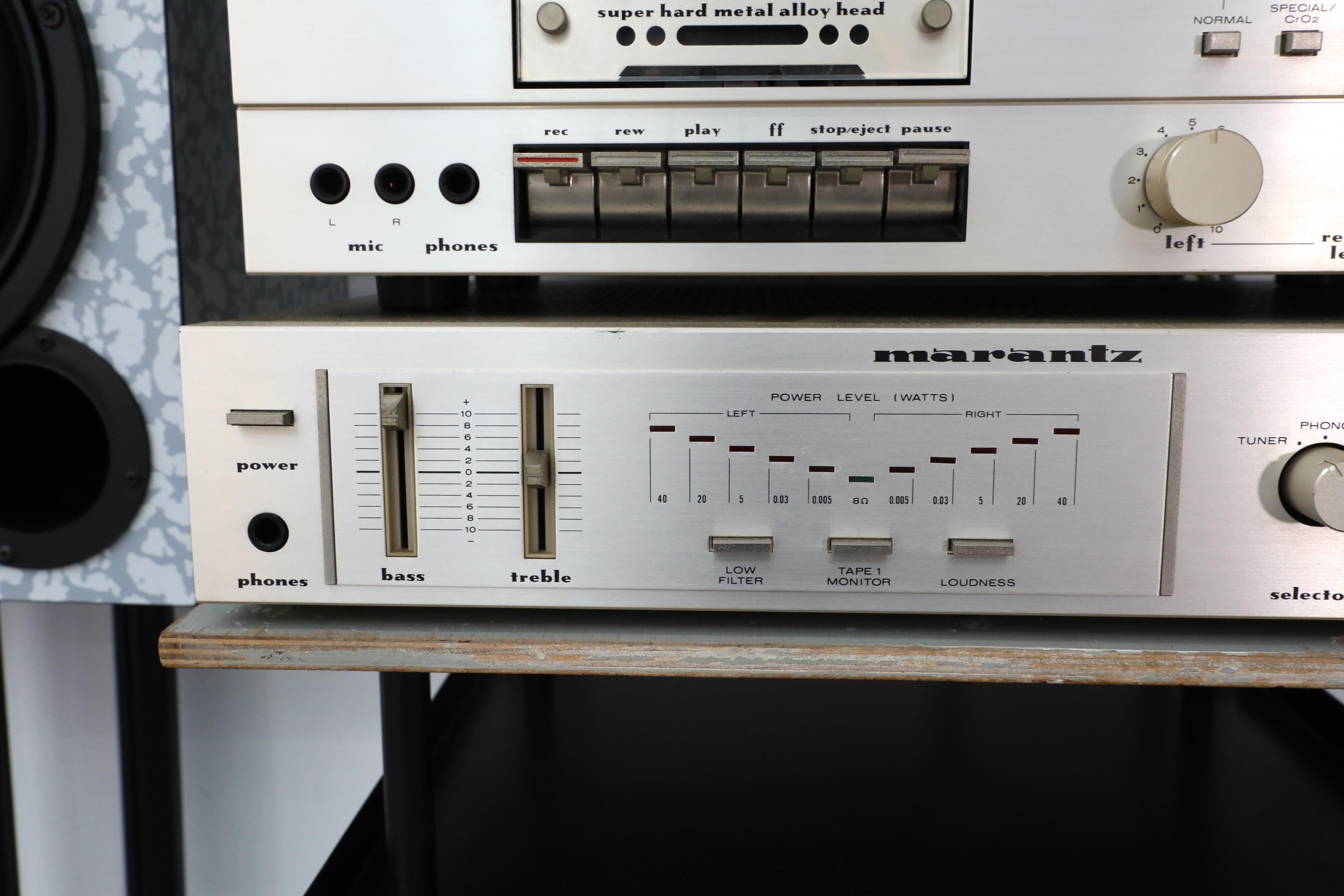 Ettore Sottsass Attributed Marantz Audio Set; Speakers and Marantz Components 1