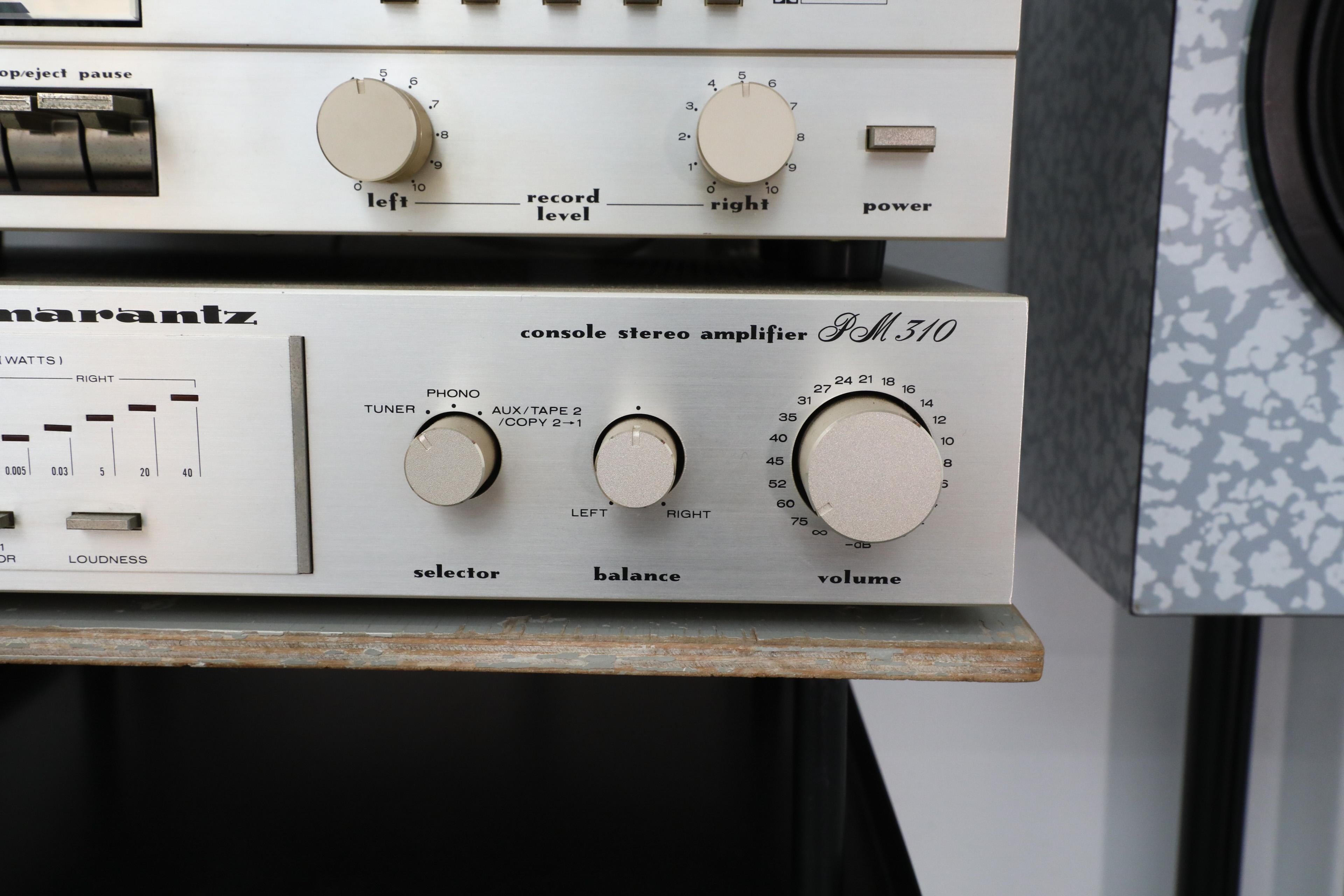 Ettore Sottsass Attributed Marantz Audio Set; Speakers and Marantz Components 2