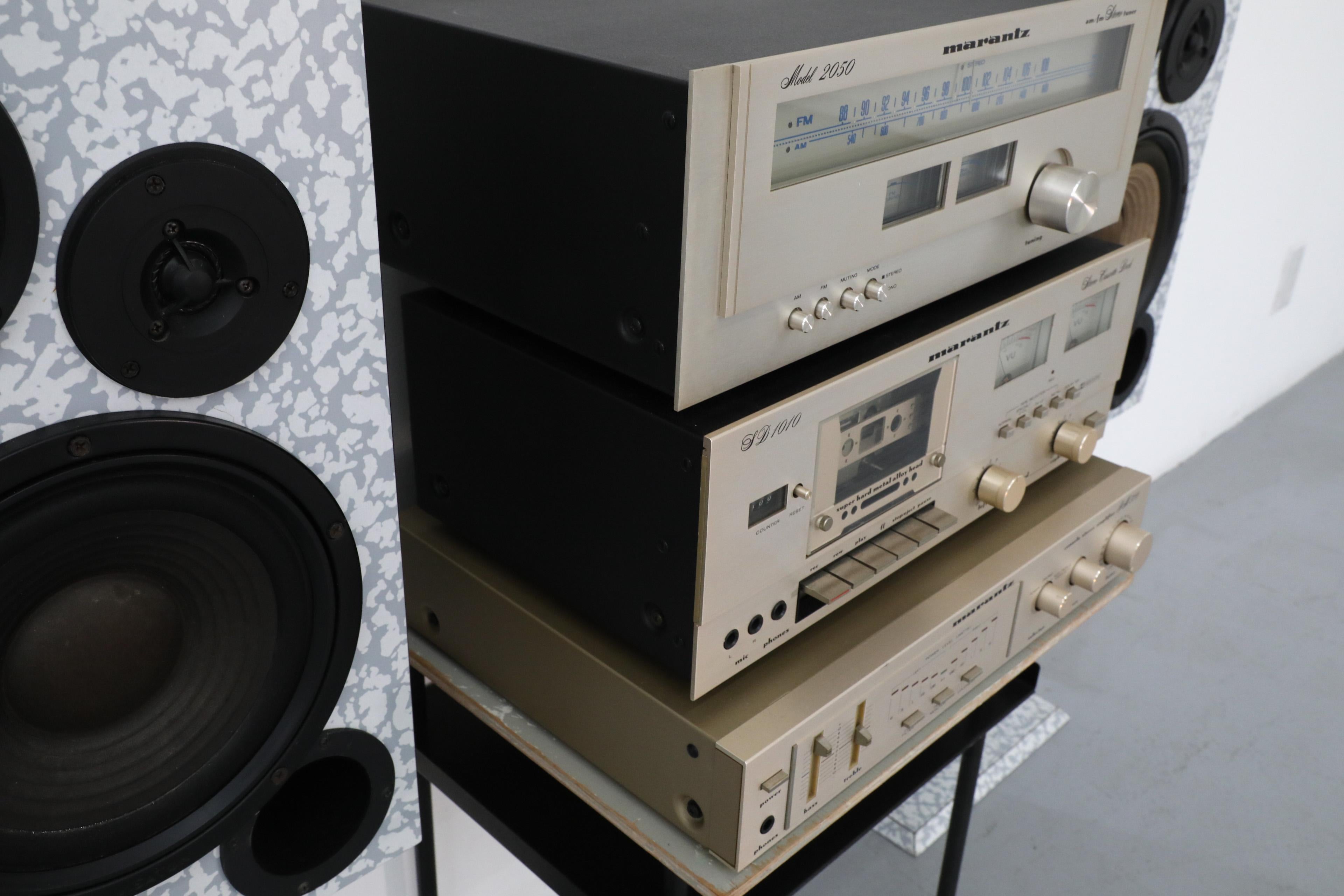 Ettore Sottsass Attributed Marantz Audio Set; Speakers and Marantz Components 3