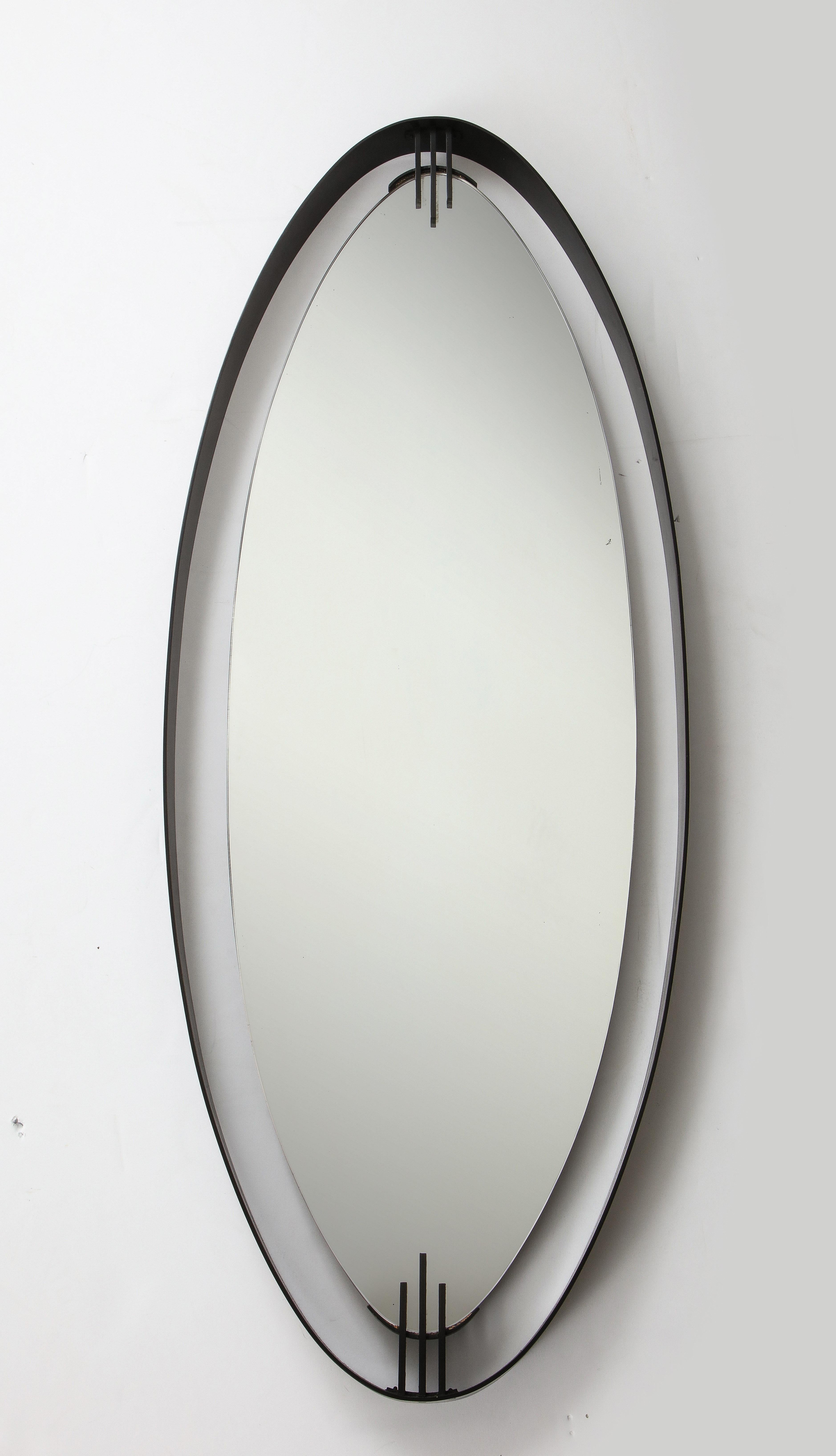 Ettore Sottsass Attributed Modernist Italian Mirror In Good Condition In New York, NY