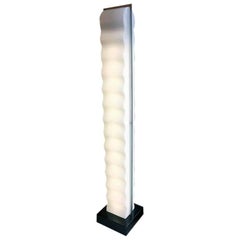Ettore Sottsass Black Wood and Plexiglass Italian "Cometa" Floor Lamp, 1971