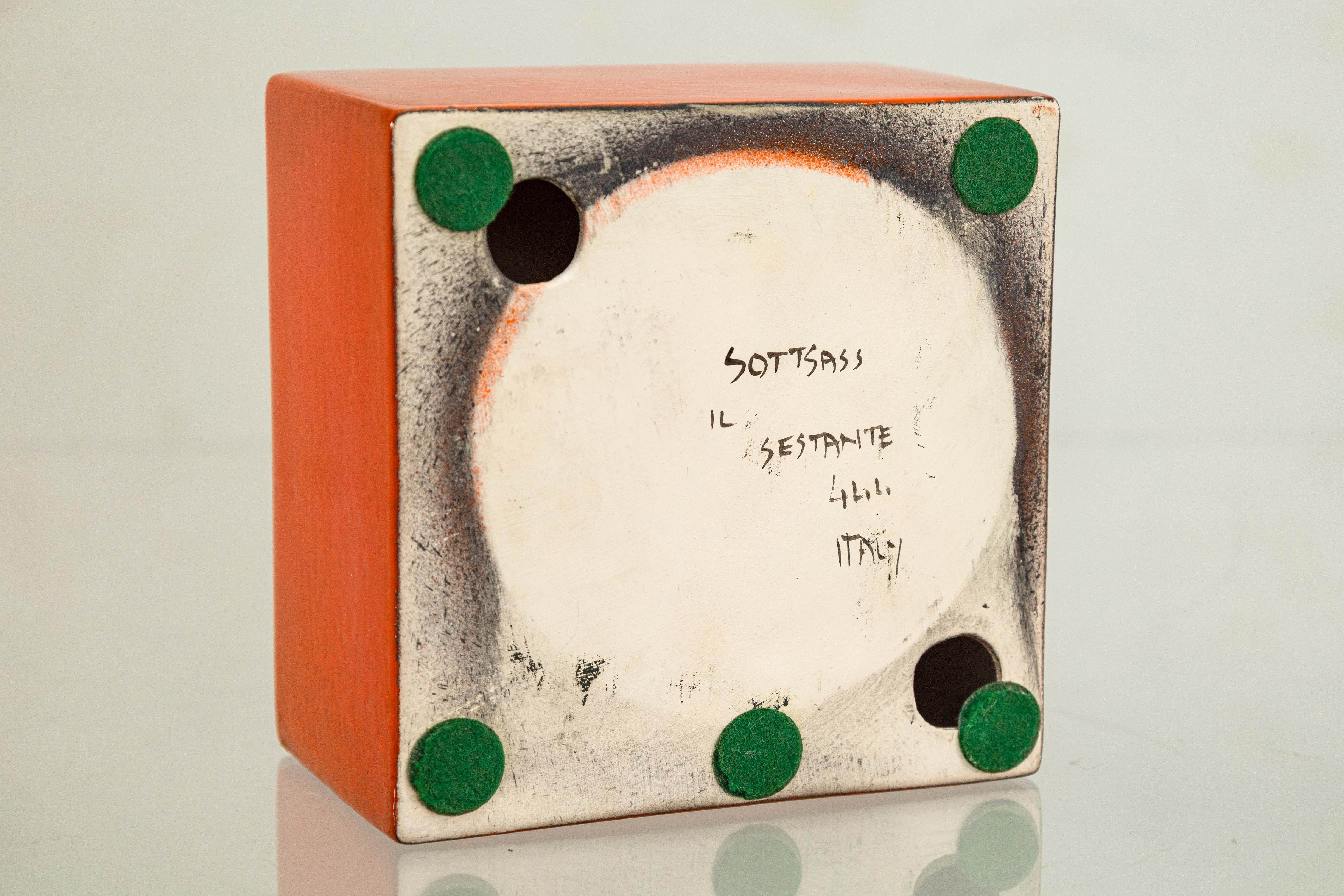 Ceramica Ciotola Ettore Sottsass Modello 444 Il Sestante Italia 1962-63 Gres smaltato Moderno in vendita