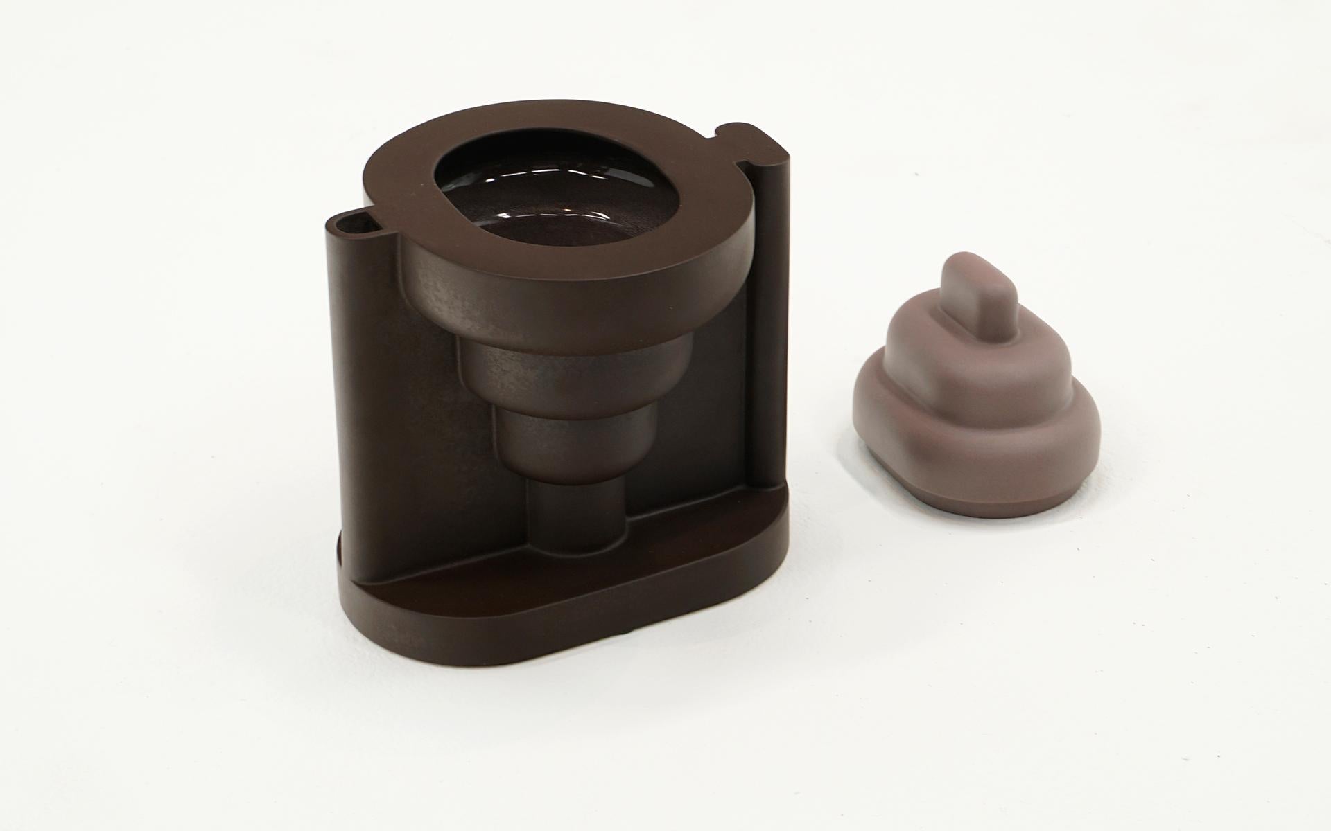 Glazed Ettore Sottsass Cardamon Teapot from the Indian Memory Series.  Signed For Sale