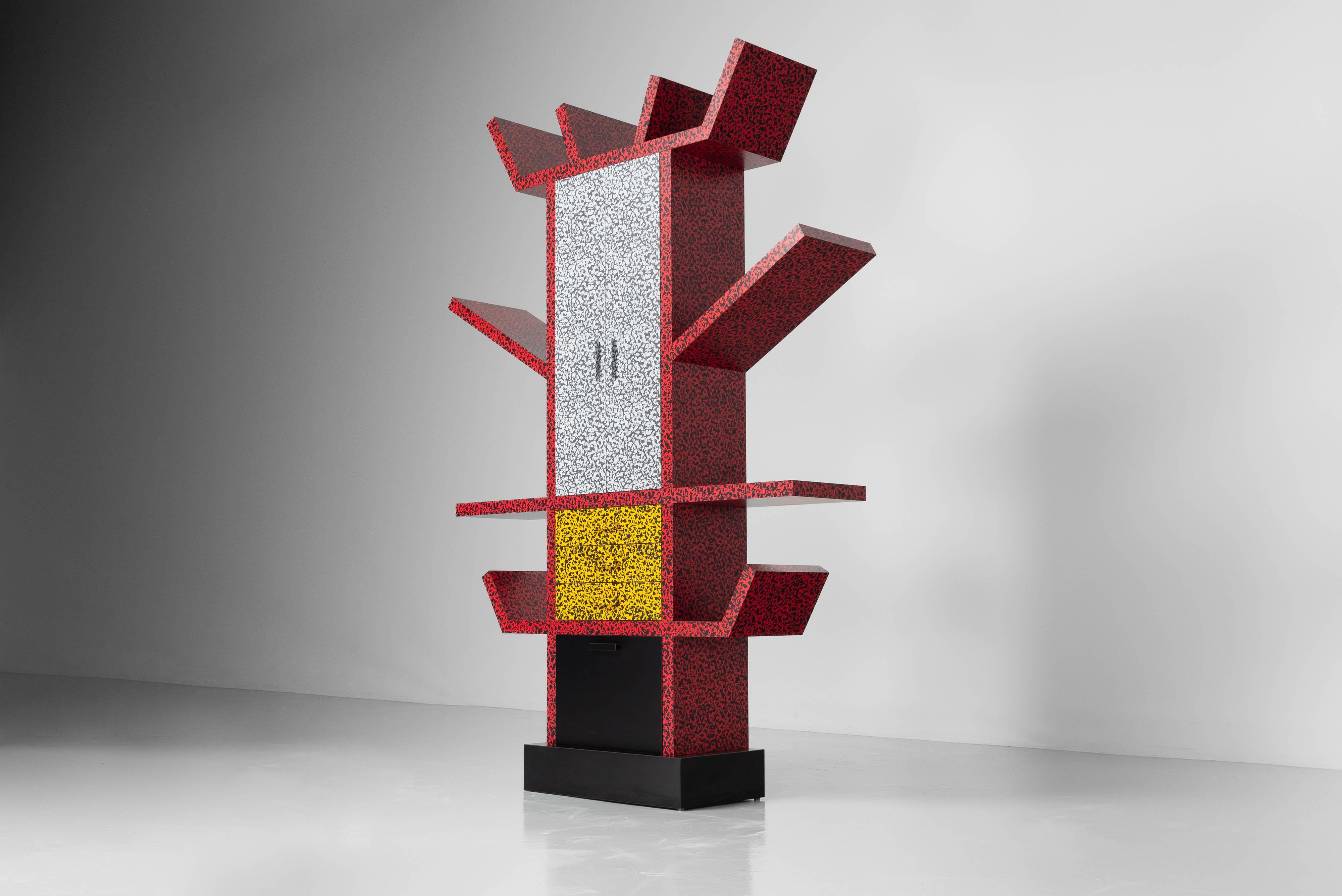 Post-Modern Ettore Sottsass Casablanca cabinet Memphis Milano 1981 For Sale