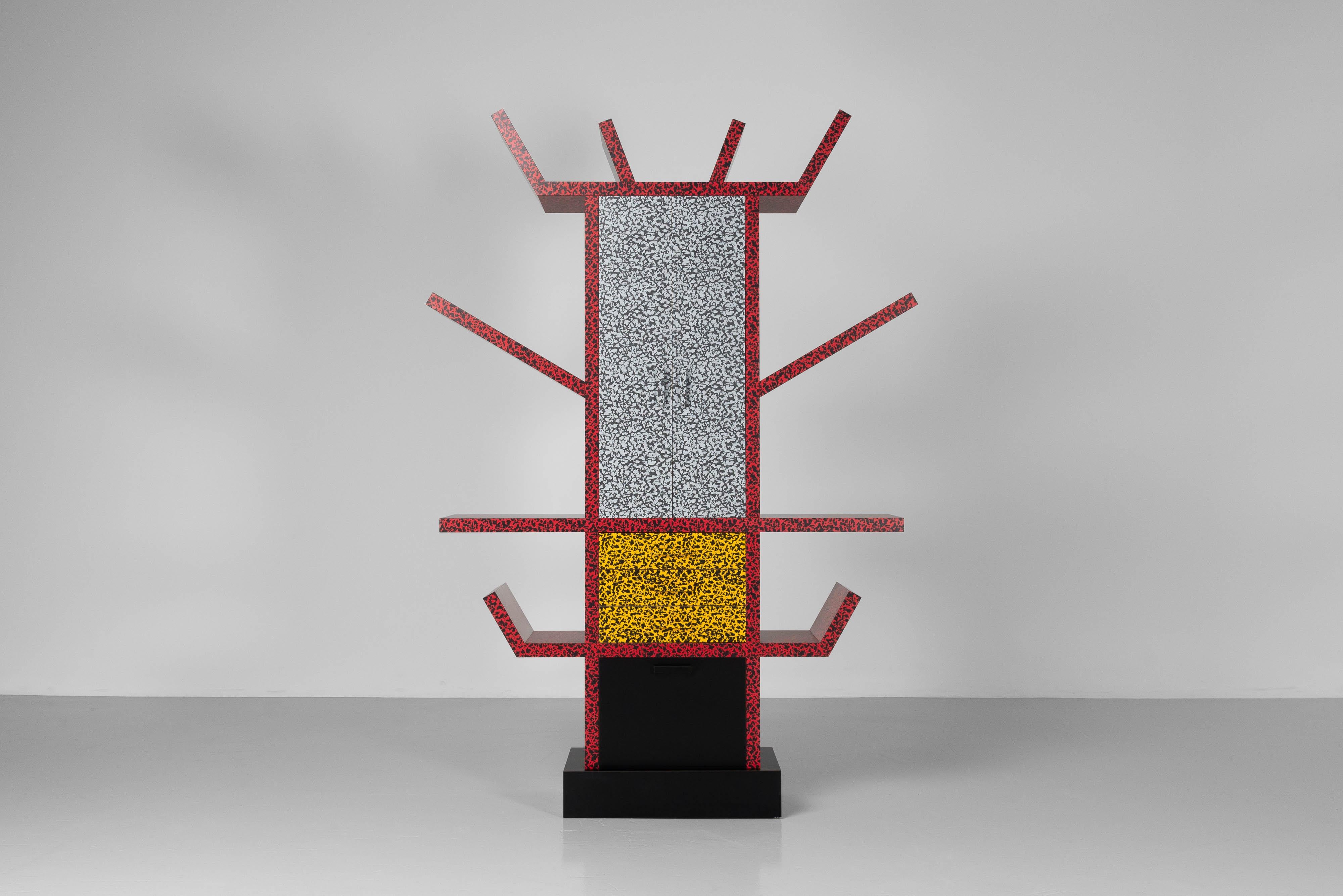 Italian Ettore Sottsass Casablanca cabinet Memphis Milano 1981 For Sale