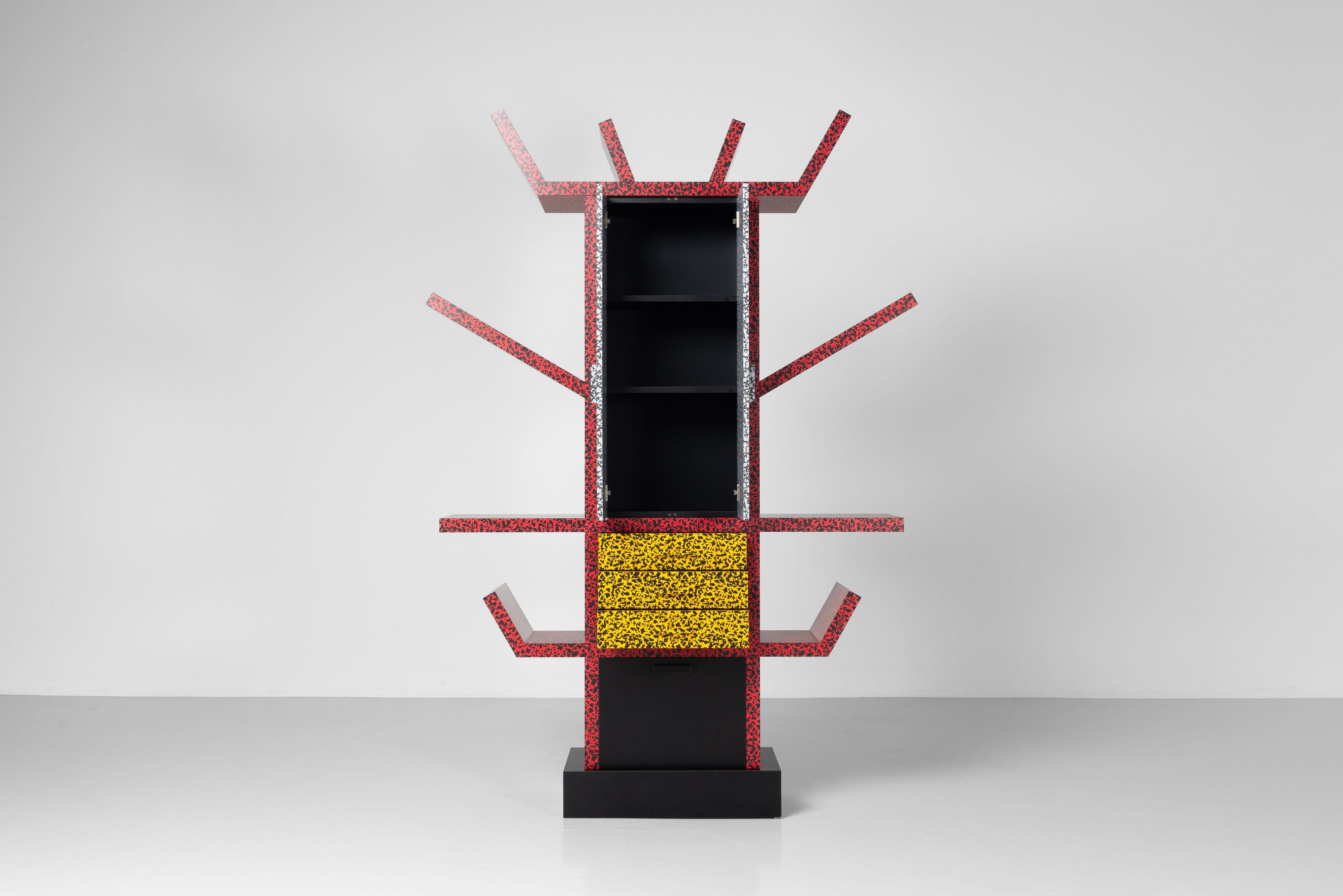 Late 20th Century Ettore Sottsass Casablanca cabinet Memphis Milano 1981 For Sale