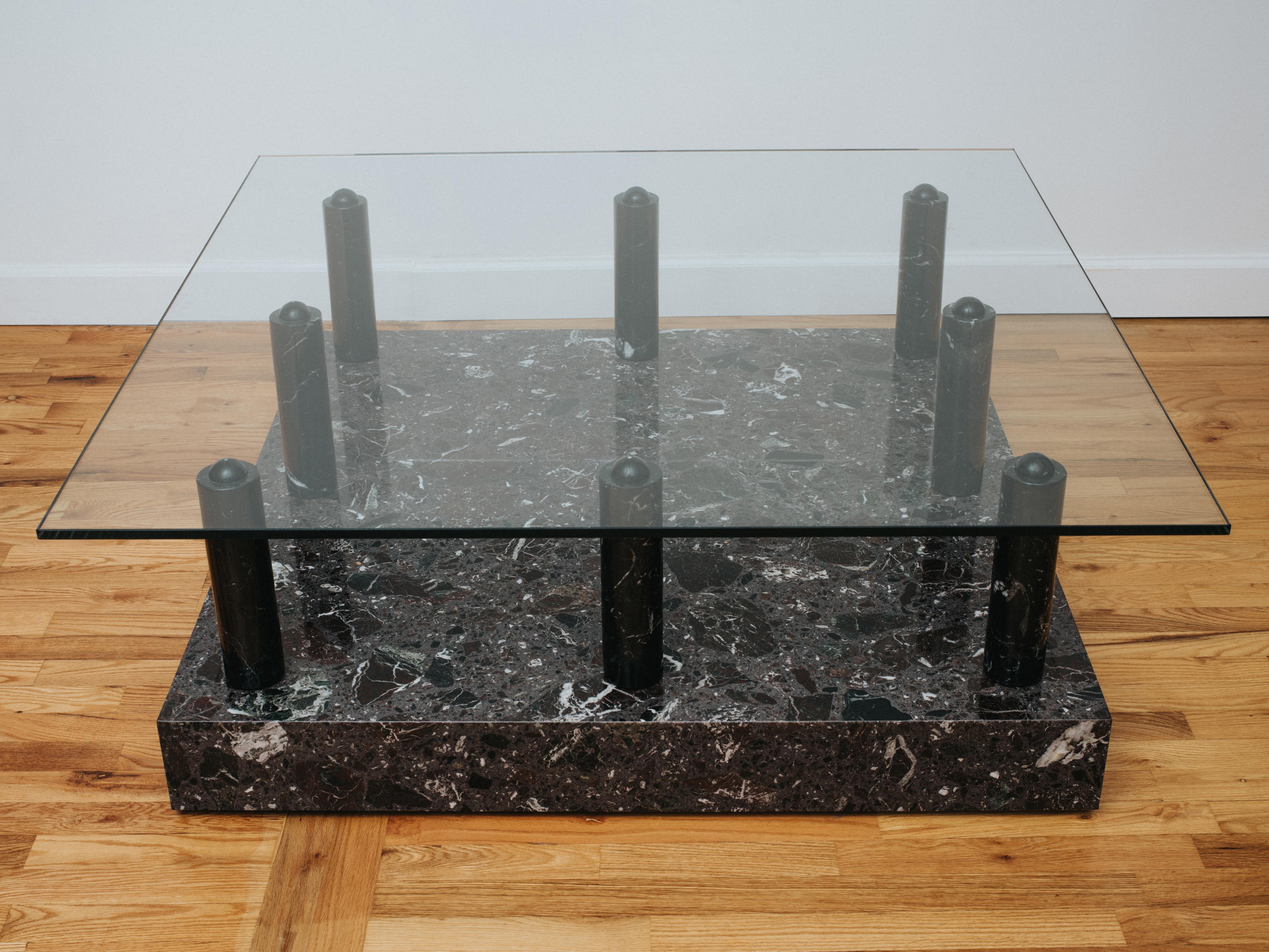 Italian Ettore Sottsass Central Park Cocktail Table in Marble, Rare, 1983 For Sale