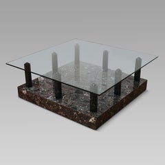 Ettore Sottsass Central Park Cocktail Table in Marble, Rare, 1983