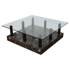 Ettore Sottsass Central Park Cocktail Table in Marble, Rare, 1983