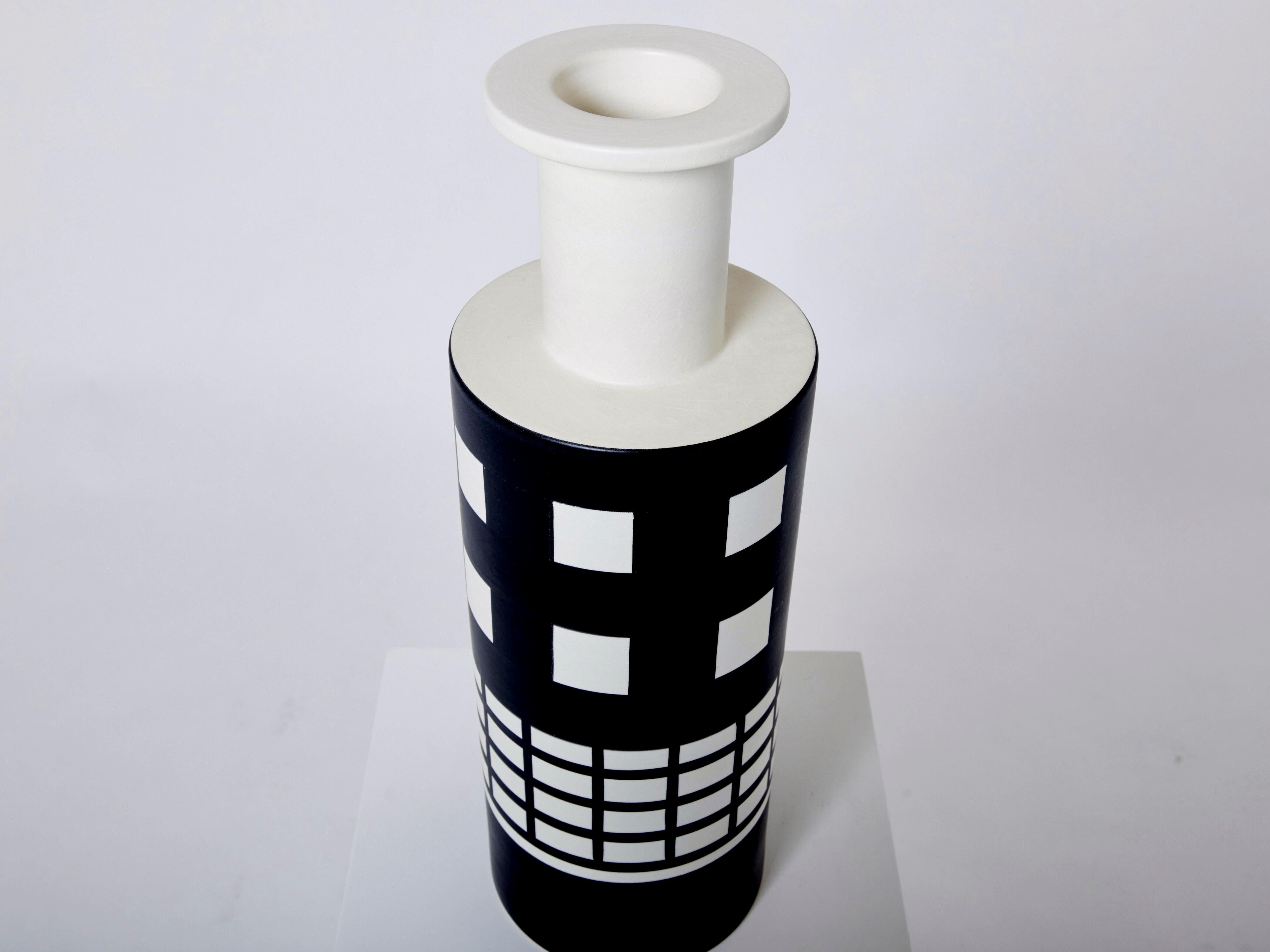 Ettore Sottsass Ceramic Vase Rocchetto for Bitossi First Edition, 1980s  In Good Condition In Paris, IDF