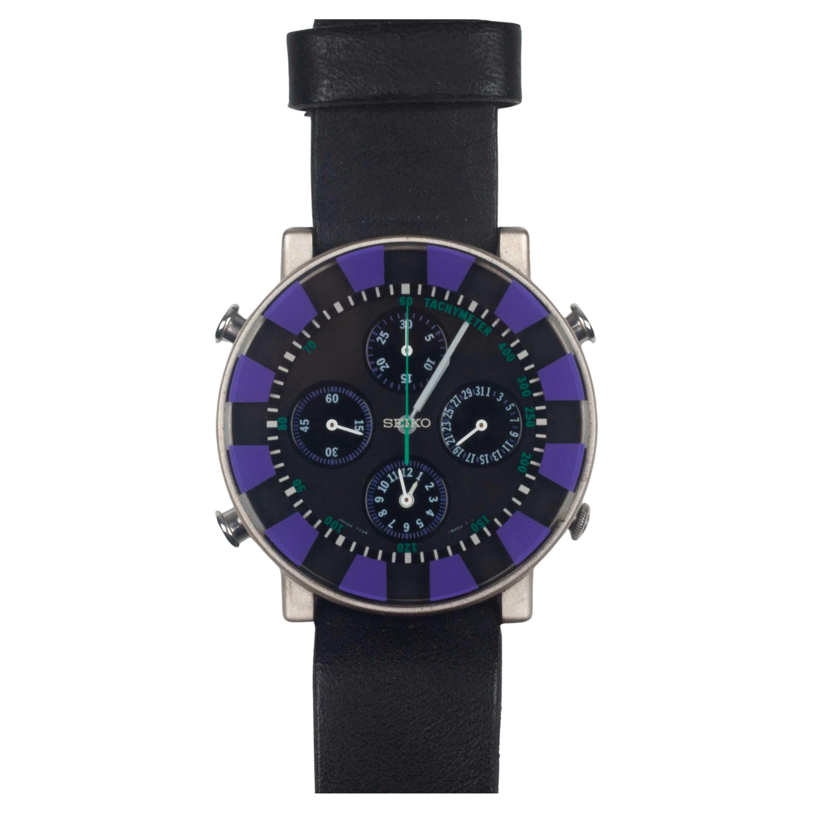 Ettore Sottsass Chronograph, Collection Sottsass for Seiko, Purple, Japan, 1993