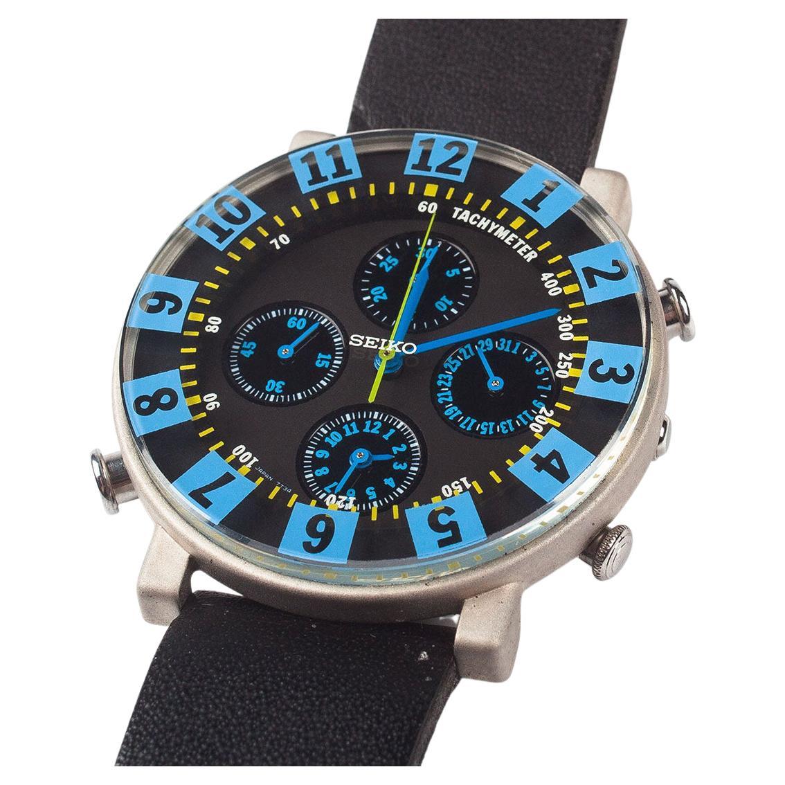 Ettore Sottsass Chronograph Watch, Collection Sottsass for Seiko, Japan, 1993