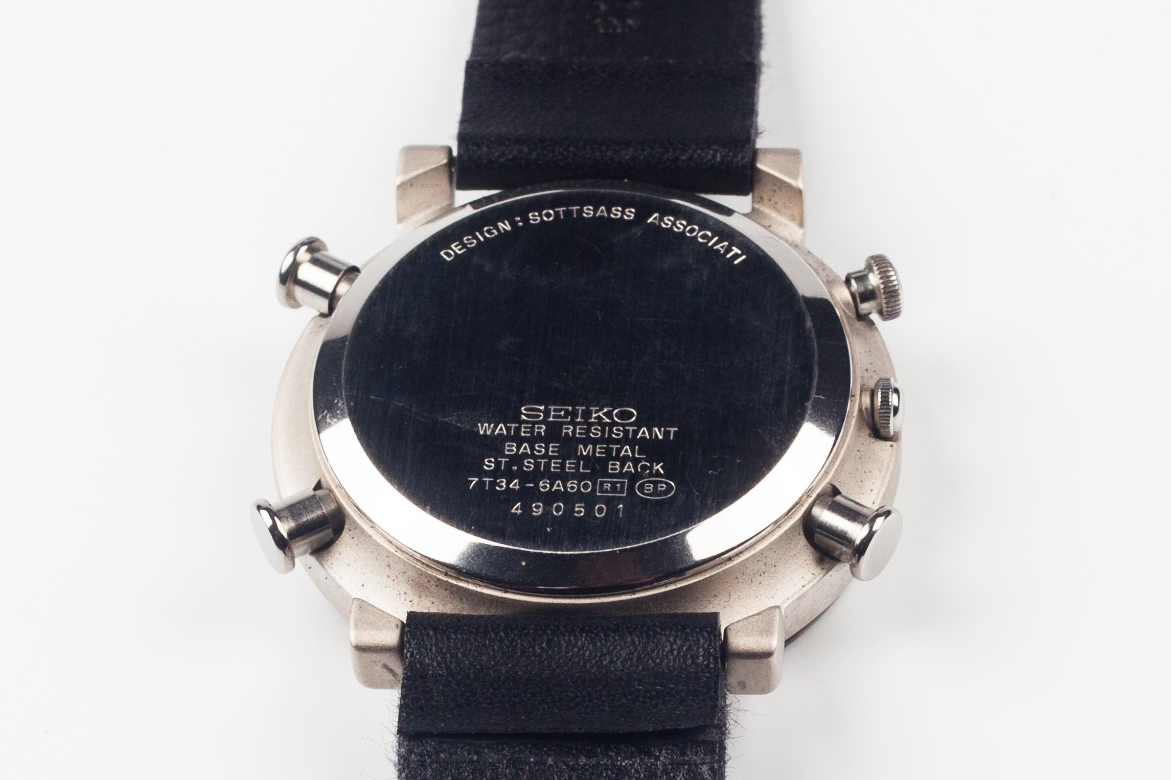 Ettore Sottsass Collection Seiko Chronograph Wristwatch, 1st Ed., Japan, 1993 1