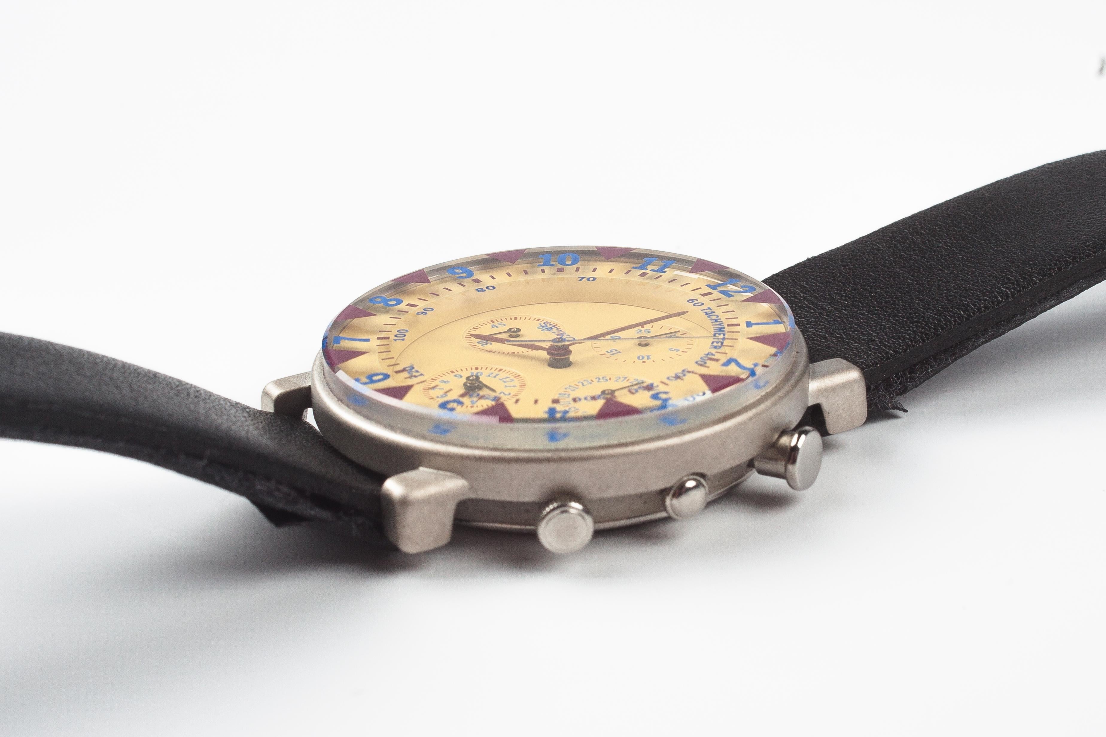 Ettore Sottsass Collection Seiko Chronograph Wristwatch 1st Ed Japan Ettore Sottsass Collection Seiko Chronograph Wristwatch 1st Ed Japan