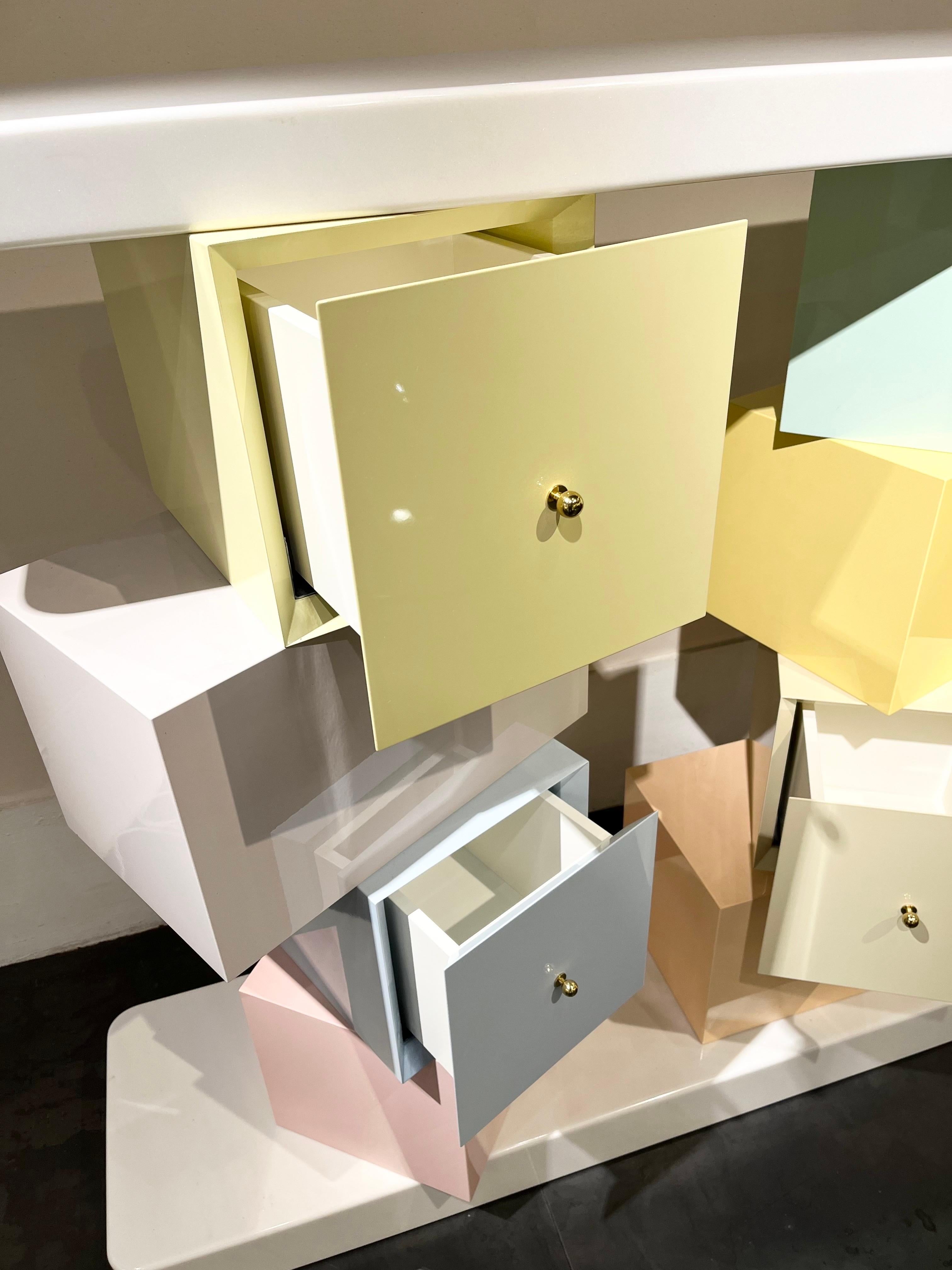 Ettore Sottsass, console cubica 1