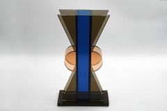Vaso in cristallo di Ettore Sottsass per Fontana Arte anni '70