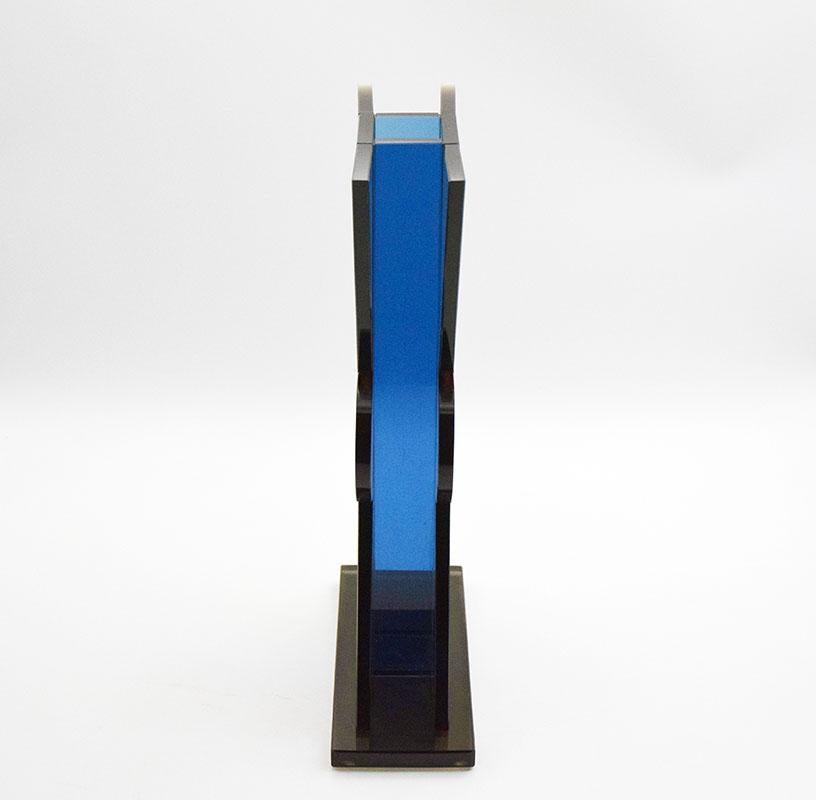 Crystal Ettore Sottsass crystal vase for Fontana Arte 1970s For Sale