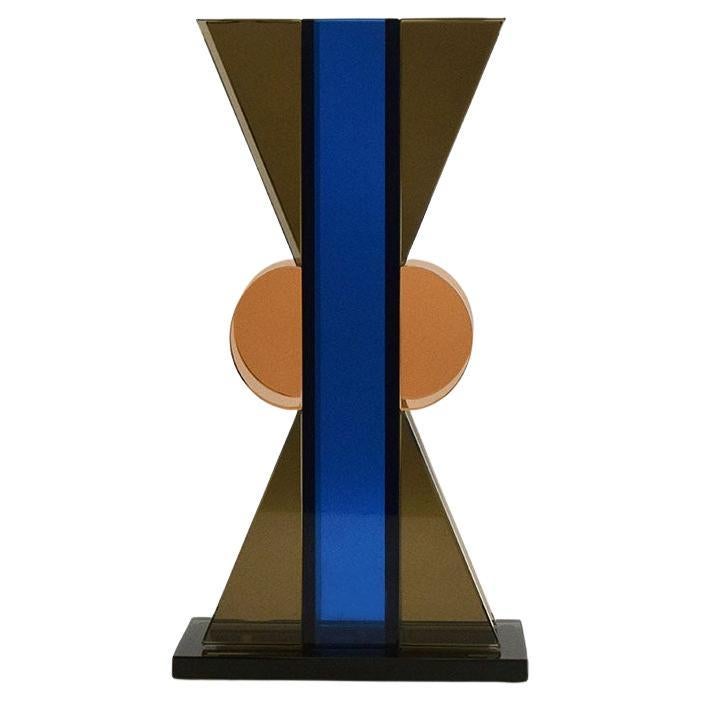 Vase en cristal Ettore Sottsass pour Fontana Arte 1970