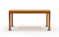 Ettore Sottsass Custom Burl & Oak Coffee Table from Max Palevsky Residence, 1984