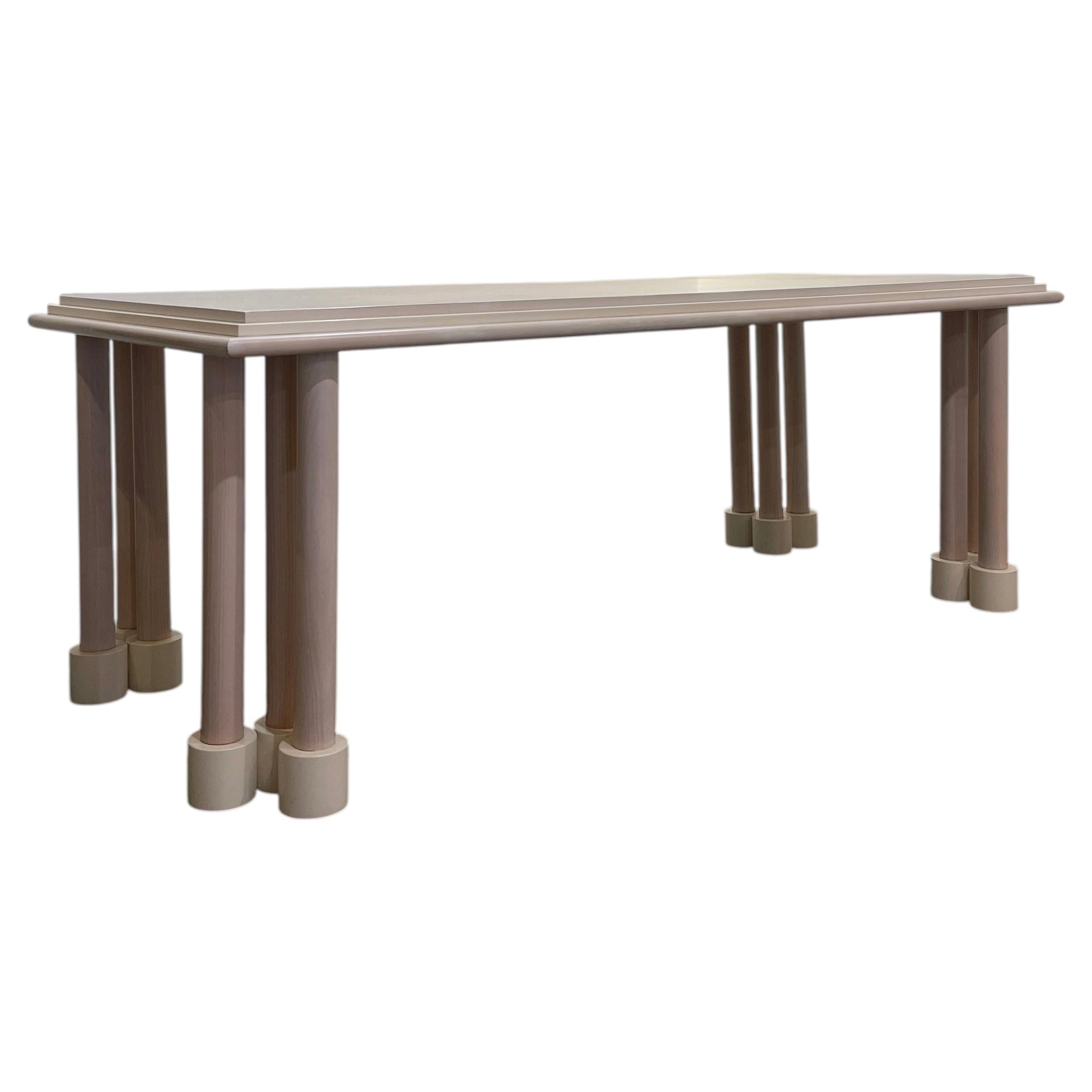 Ettore Sottsass Custom Desk with Columnar Legs For Sale