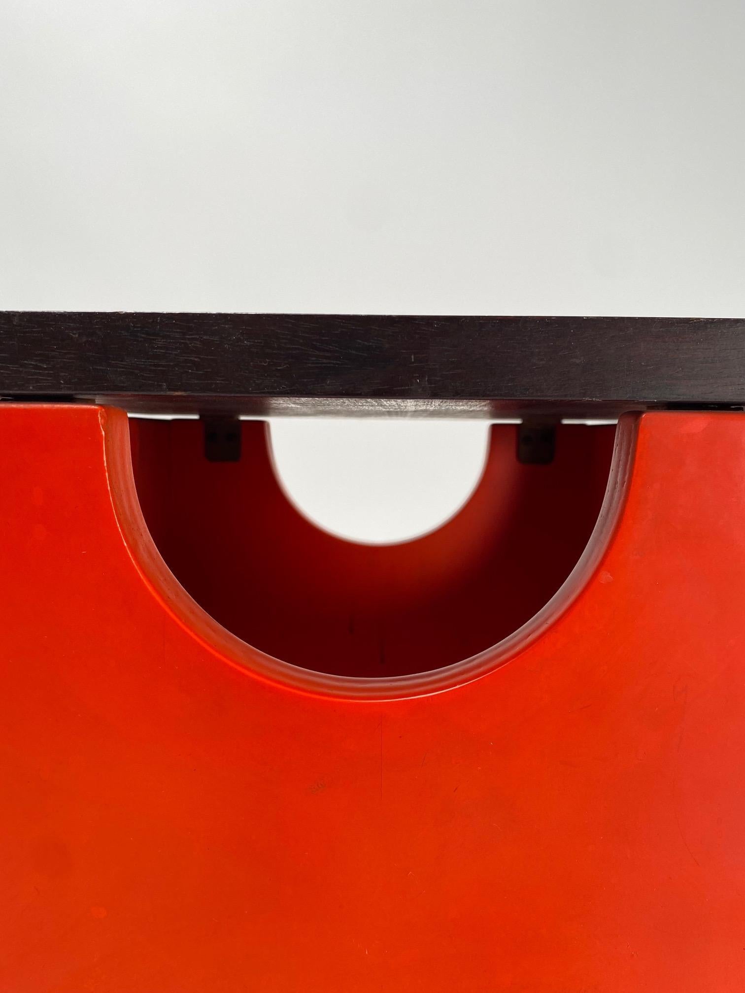 Lacquered Ettore Sottsass, Dado Stool T29,  Poltronova completely original example,  1960 For Sale