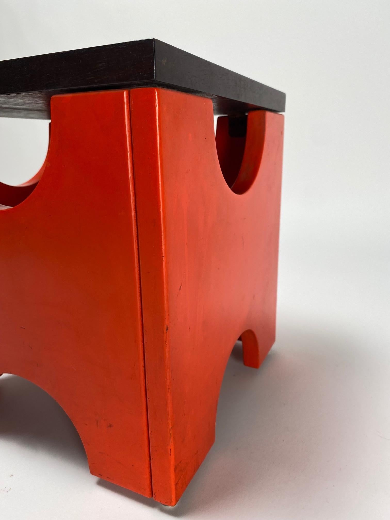 Ettore Sottsass, Dado Stool T29,  Poltronova completely original example,  1960 In Good Condition For Sale In Argelato, BO