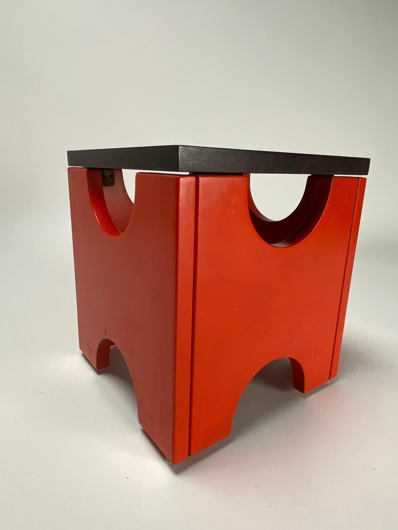 Mid-20th Century Ettore Sottsass, Dado Stool T29,  Poltronova completely original example,  1960 For Sale