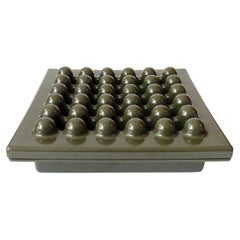 Ettore Sottsass Dark Olive Green Olivetti Synthesis Ashtray, Italy 1970s