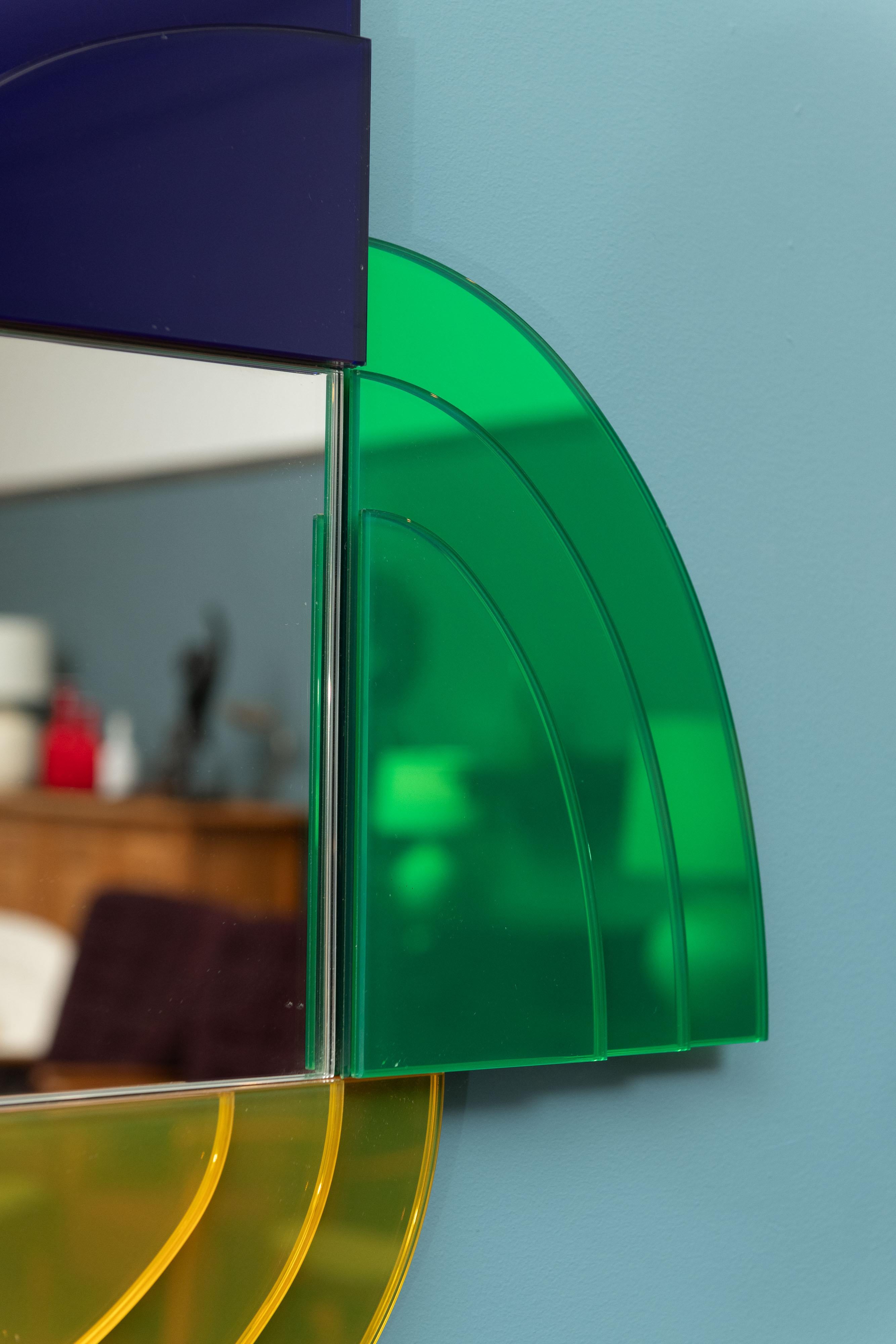 Ettore Sottsass Design Memphis Wandspiegel für Glas Italia 2007 im Angebot 3