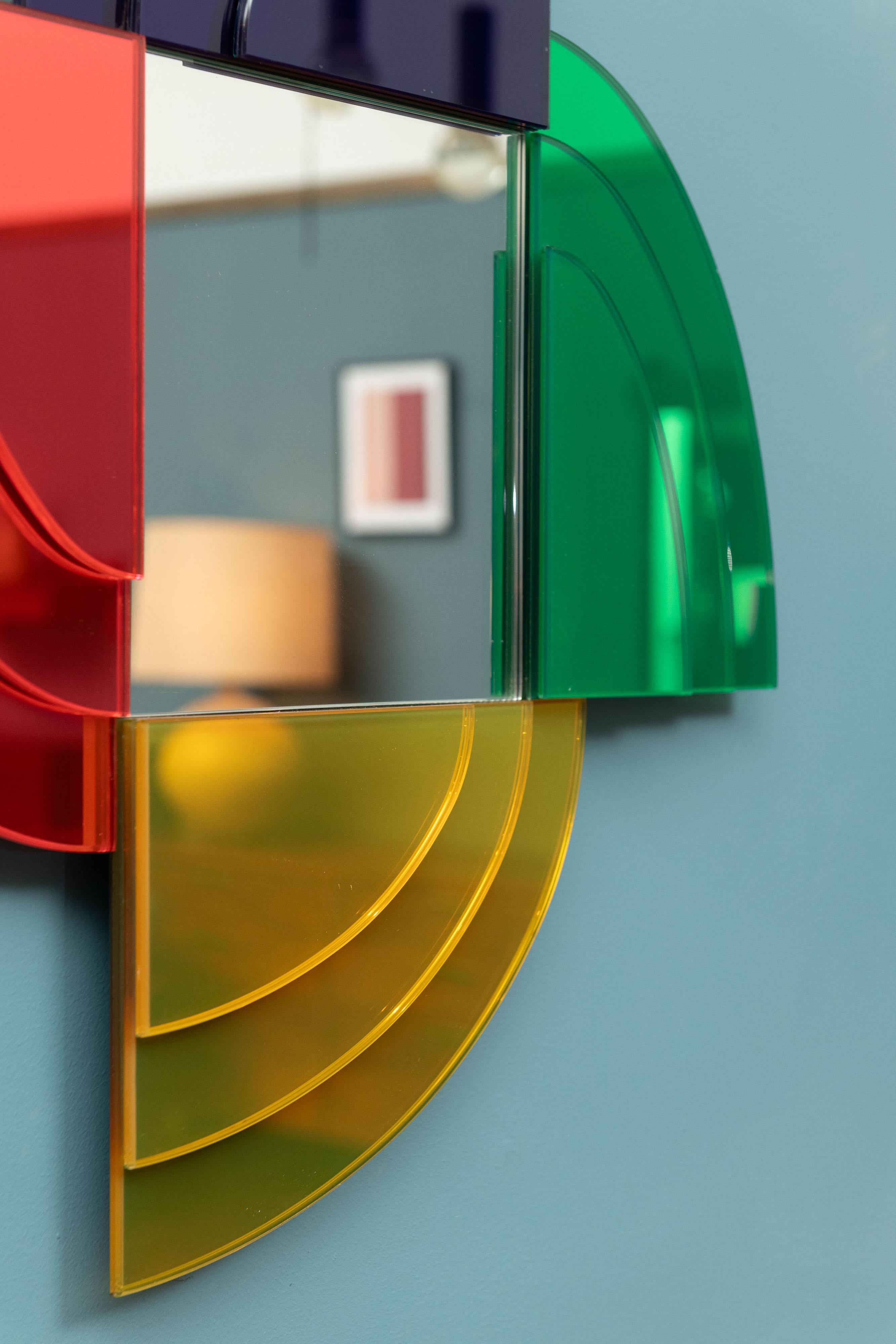 Ettore Sottsass Design Memphis Wandspiegel für Glas Italia 2007 im Angebot 4