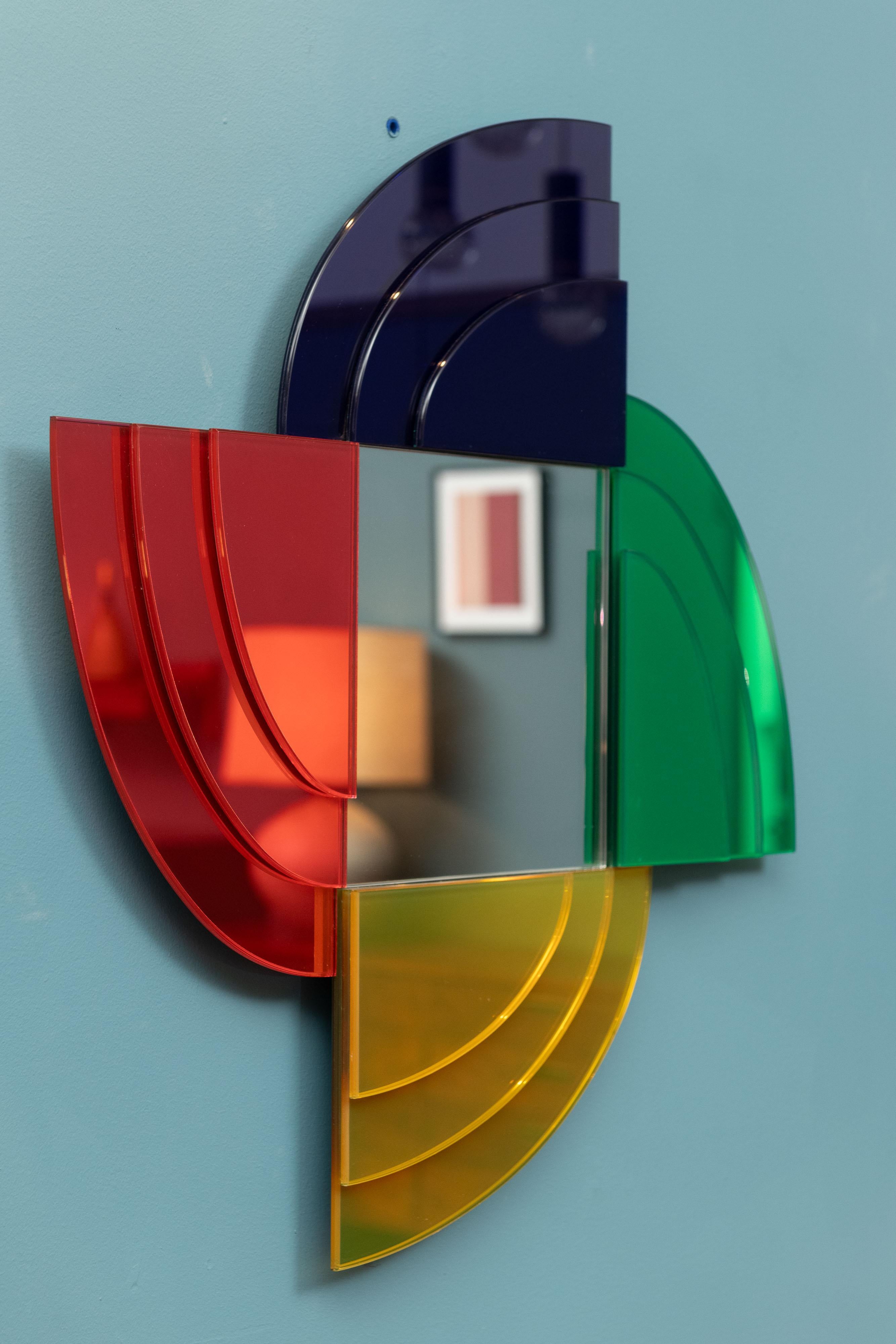 Ettore Sottsass Design Memphis Wandspiegel für Glas Italia 2007 (Moderne der Mitte des Jahrhunderts) im Angebot