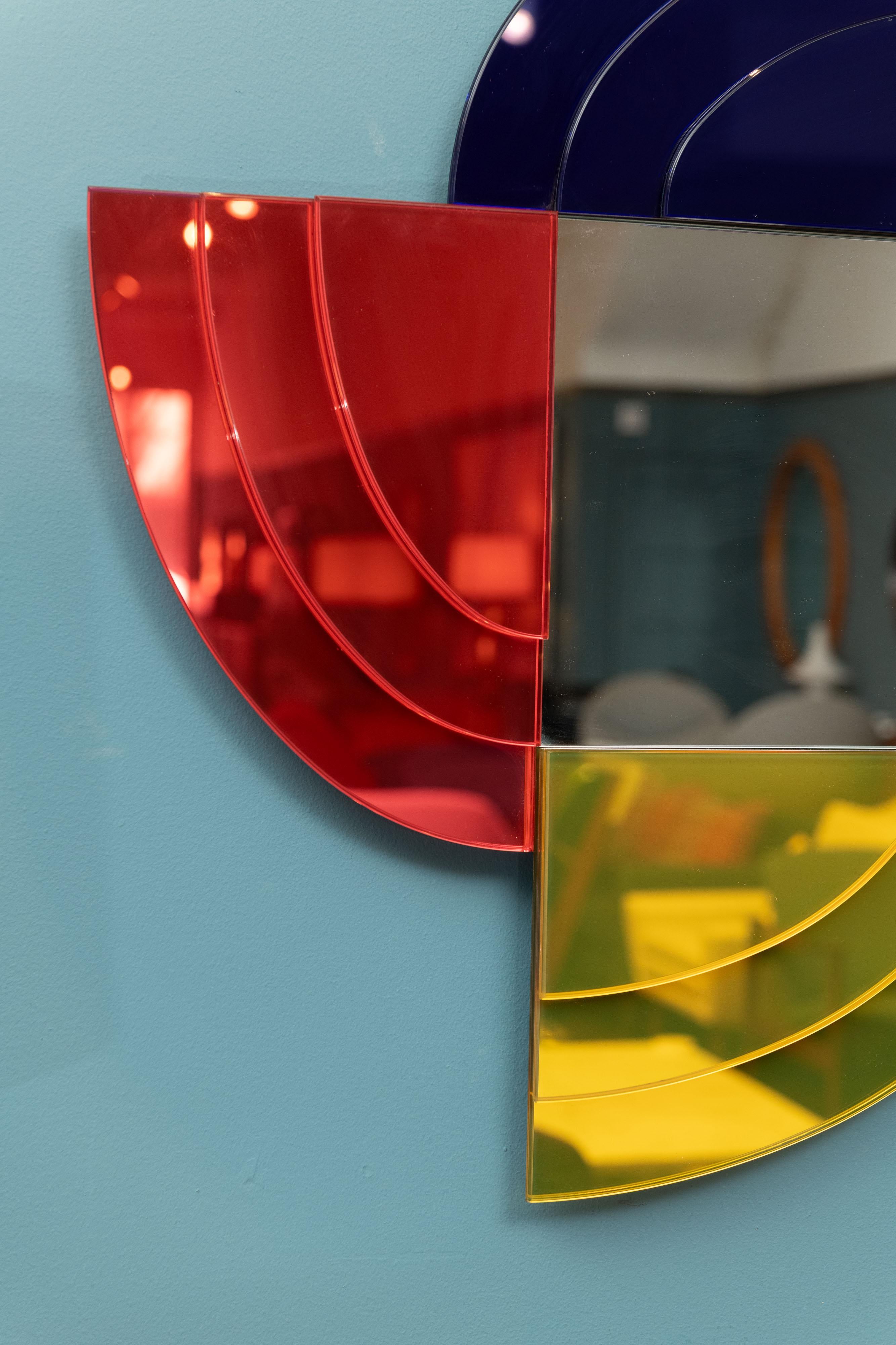 Ettore Sottsass Design Memphis Wandspiegel für Glas Italia 2007 im Angebot 1
