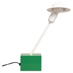 Ettore Sottsass Don Table Lamp in Green and White Metal for Stilnovo, 1977