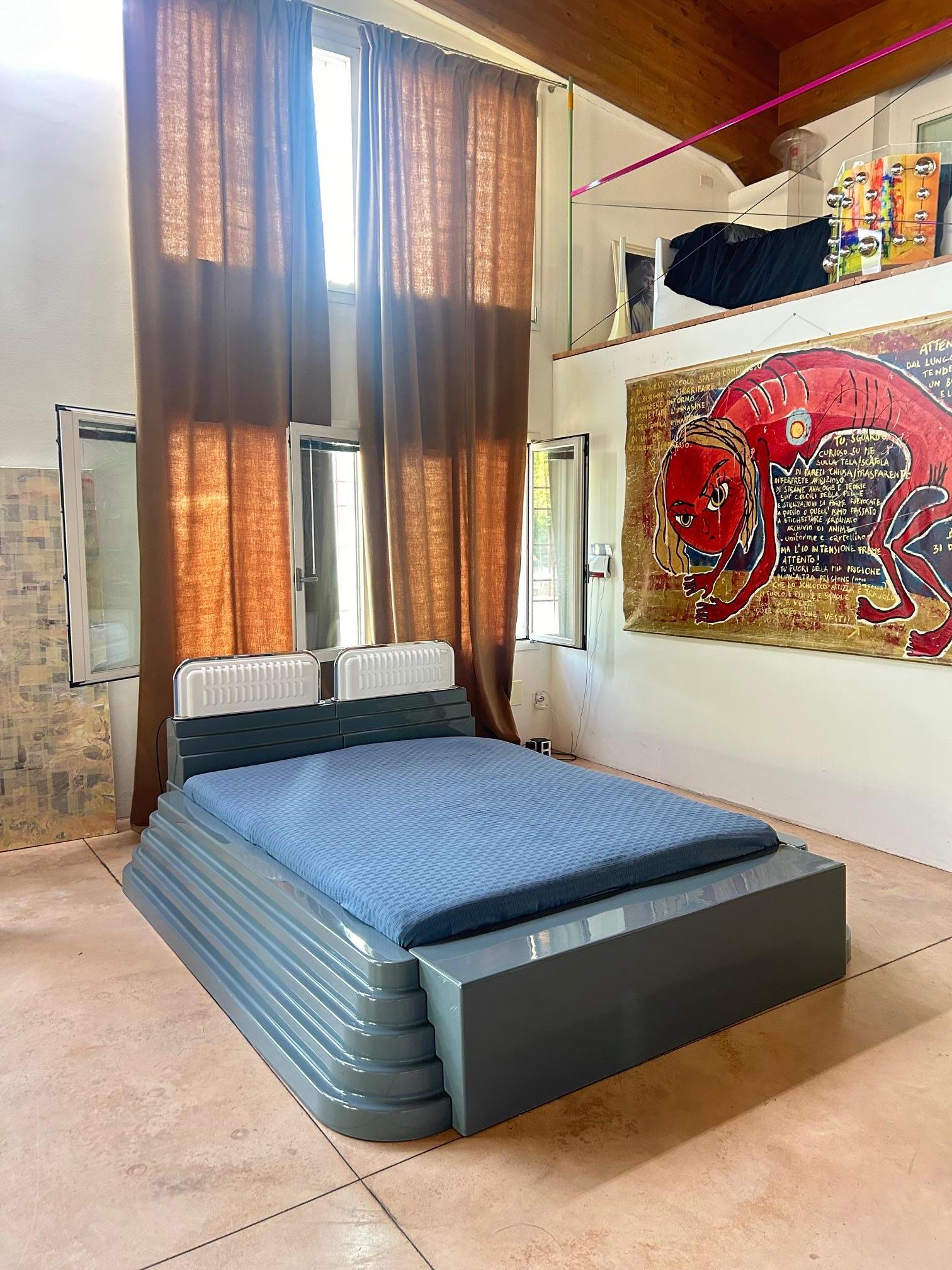 Ettore Sottsass ELLEDUE double bed for Poltronova 1970s in vendita 10