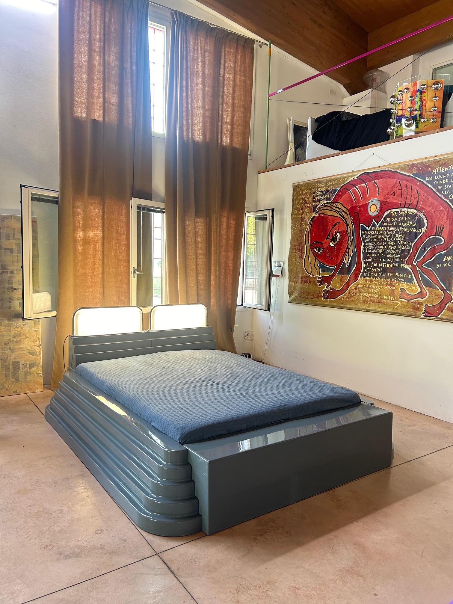 Ettore Sottsass ELLEDUE double bed for Poltronova 1970s in vendita 11