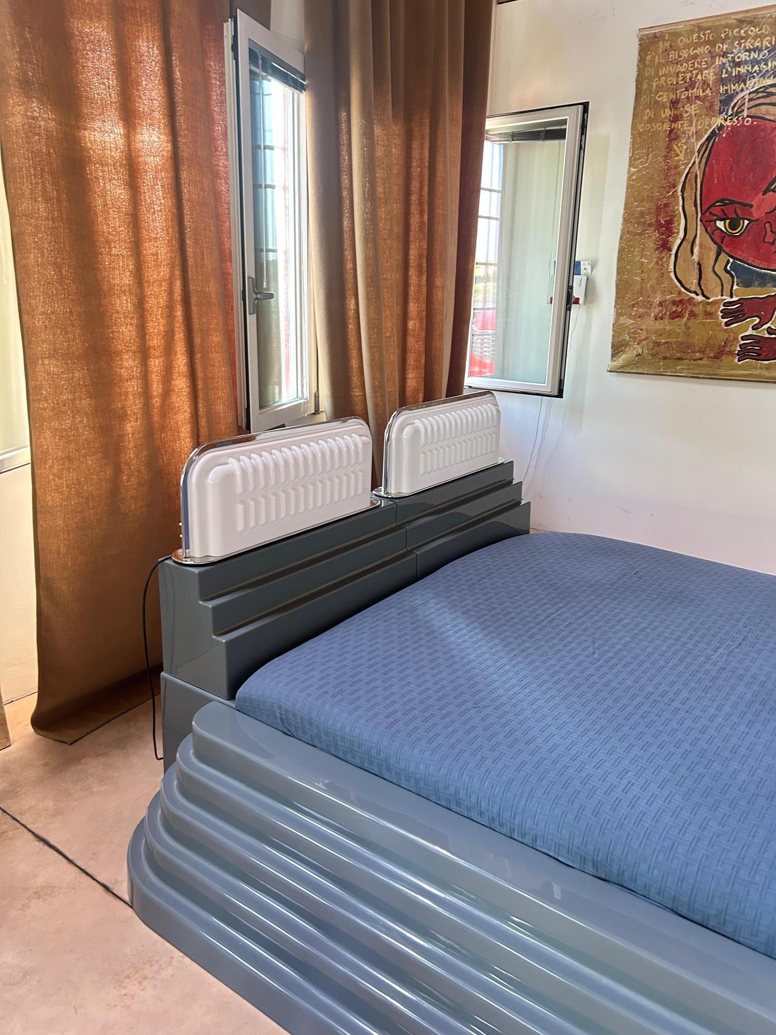 Space Age Ettore Sottsass ELLEDUE double bed for Poltronova 1970s in vendita