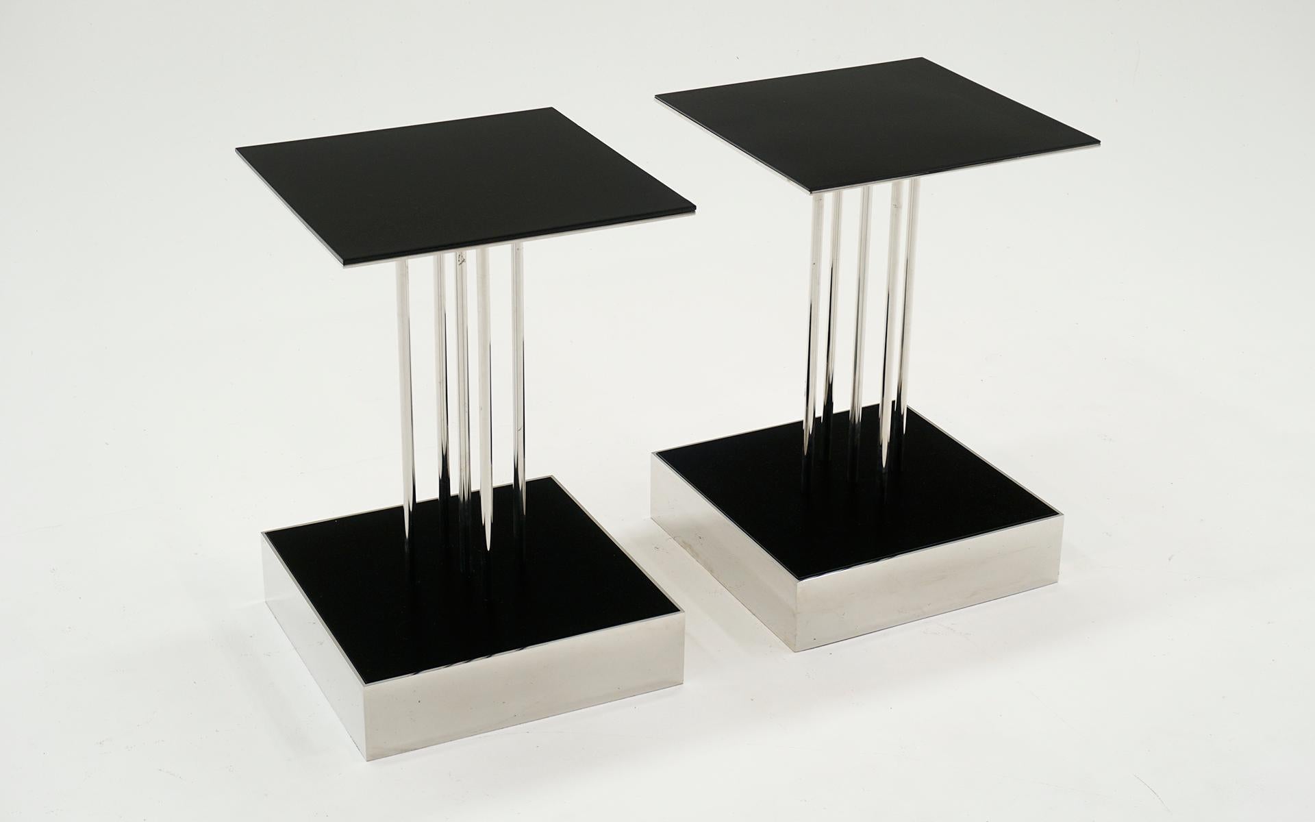 Postmoderne Ettore Sottsass Mobile 5-B Side Tables, Pair Oak Design Edizion en vente