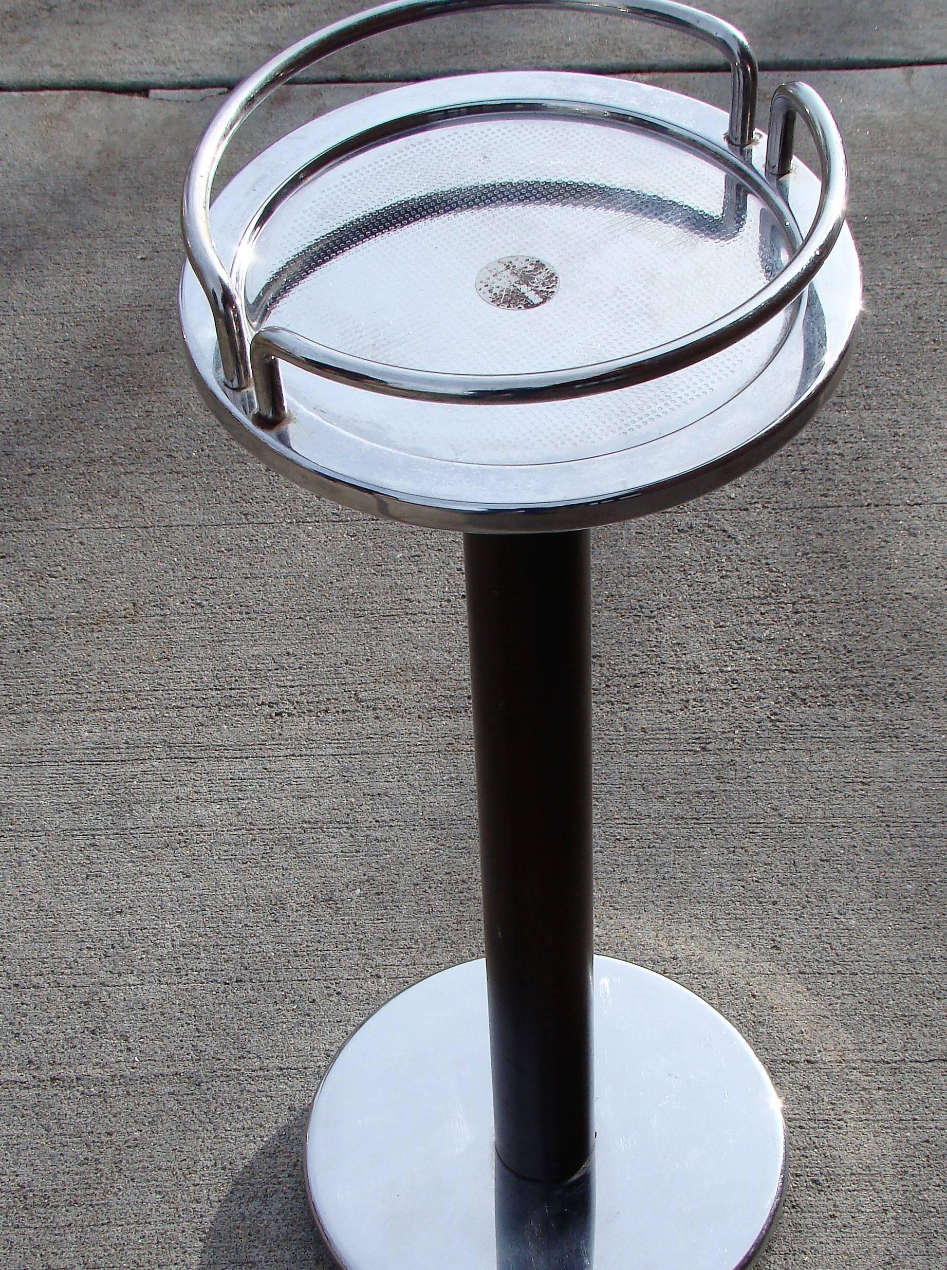 Modern Ettore Sottsass for Alessi Italian Chrome Cocktail or Side Table For Sale