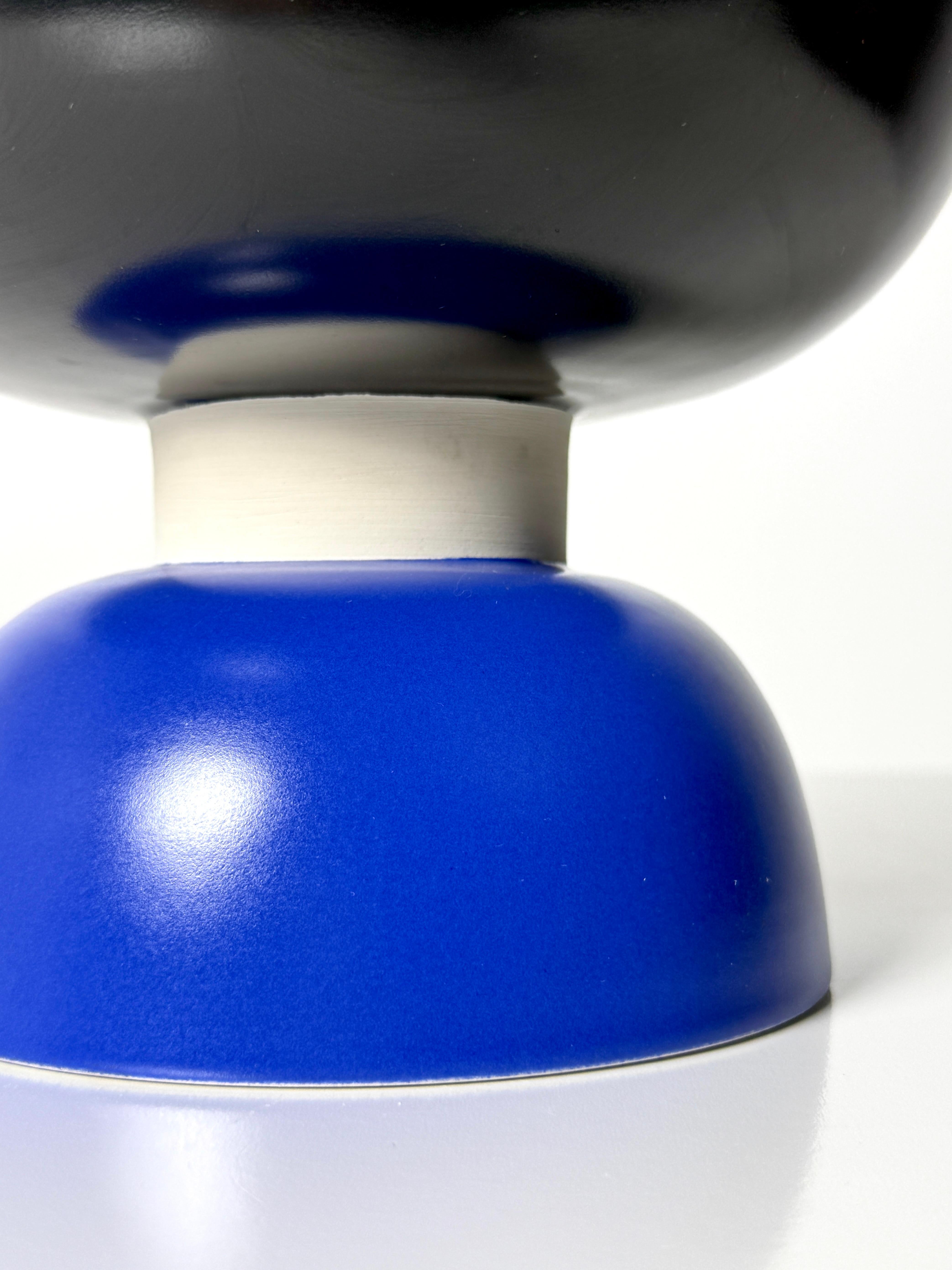 Ceramica Ettore Sottsass per Bitossi Centrotavola moderno in ceramica Ciotola per composta Vaso anni '90 in vendita
