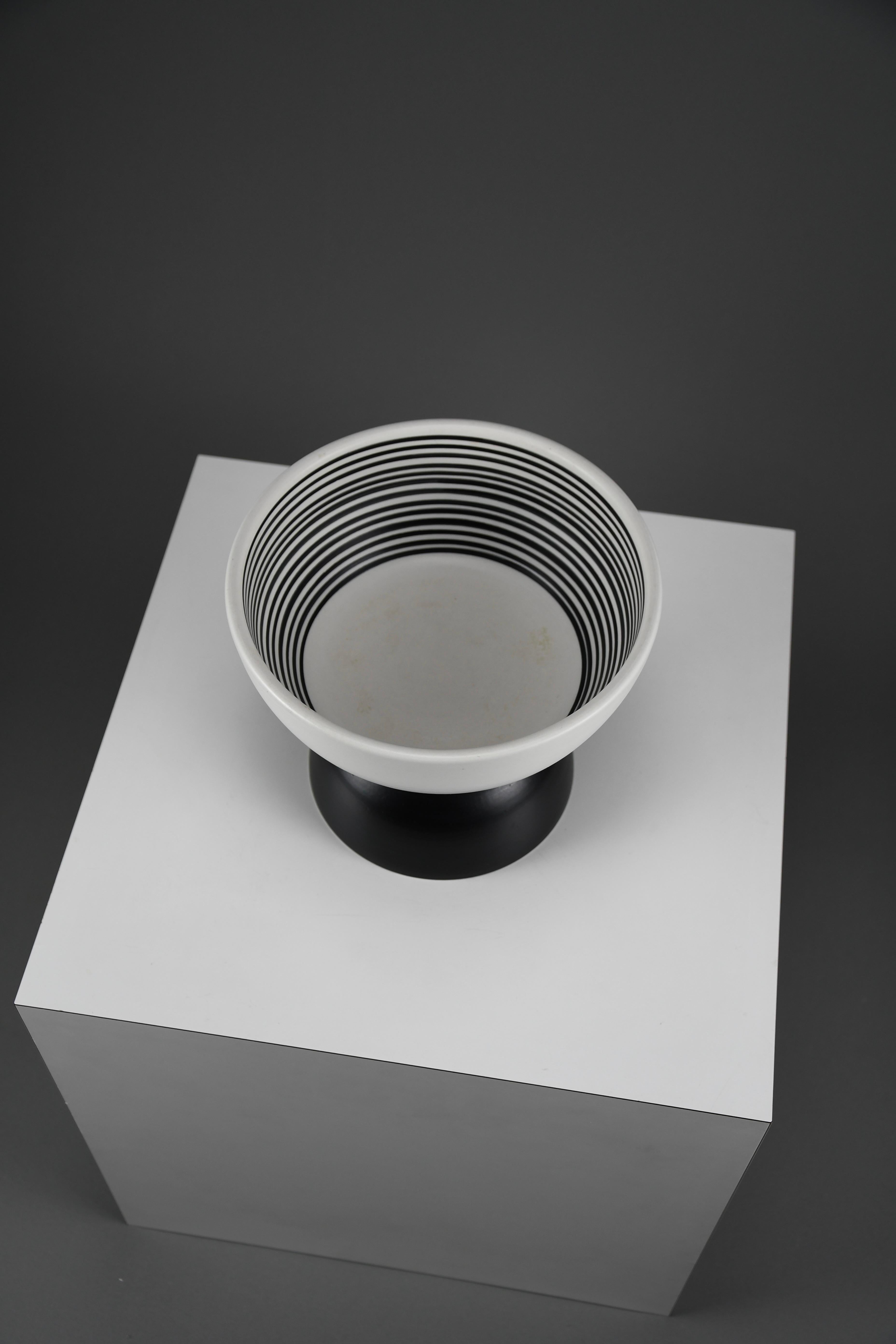 Post-Modern Ettore Sottsass for Bitossi, Hollywood Collection Ceramic Bowl, Italy, ca. 1980s For Sale