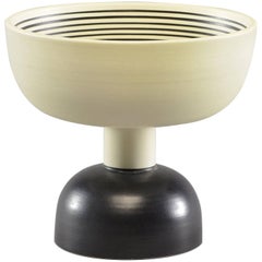 Ettore Sottsass for Bitossi Midcentury Black and Cream Bowl