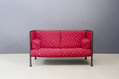 Ettore Sottsass para Cassina Sofá postmoderno Modelo Danubio en tejido rojo