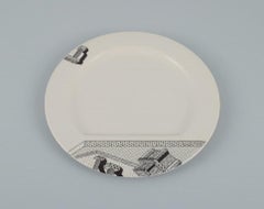 Ettore Sottsass for Flavia Memphis Milano, Futuristic Porcelain Plates