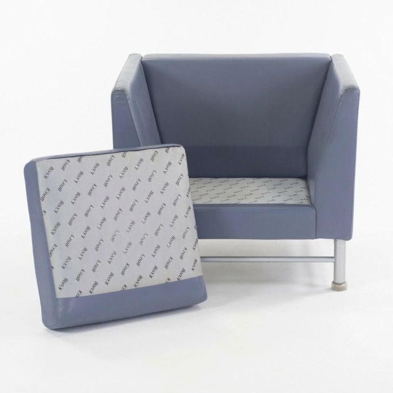Modern Ettore Sottsass for Knoll Eastside Lounge Chairs Memphis Italy Blue For Sale