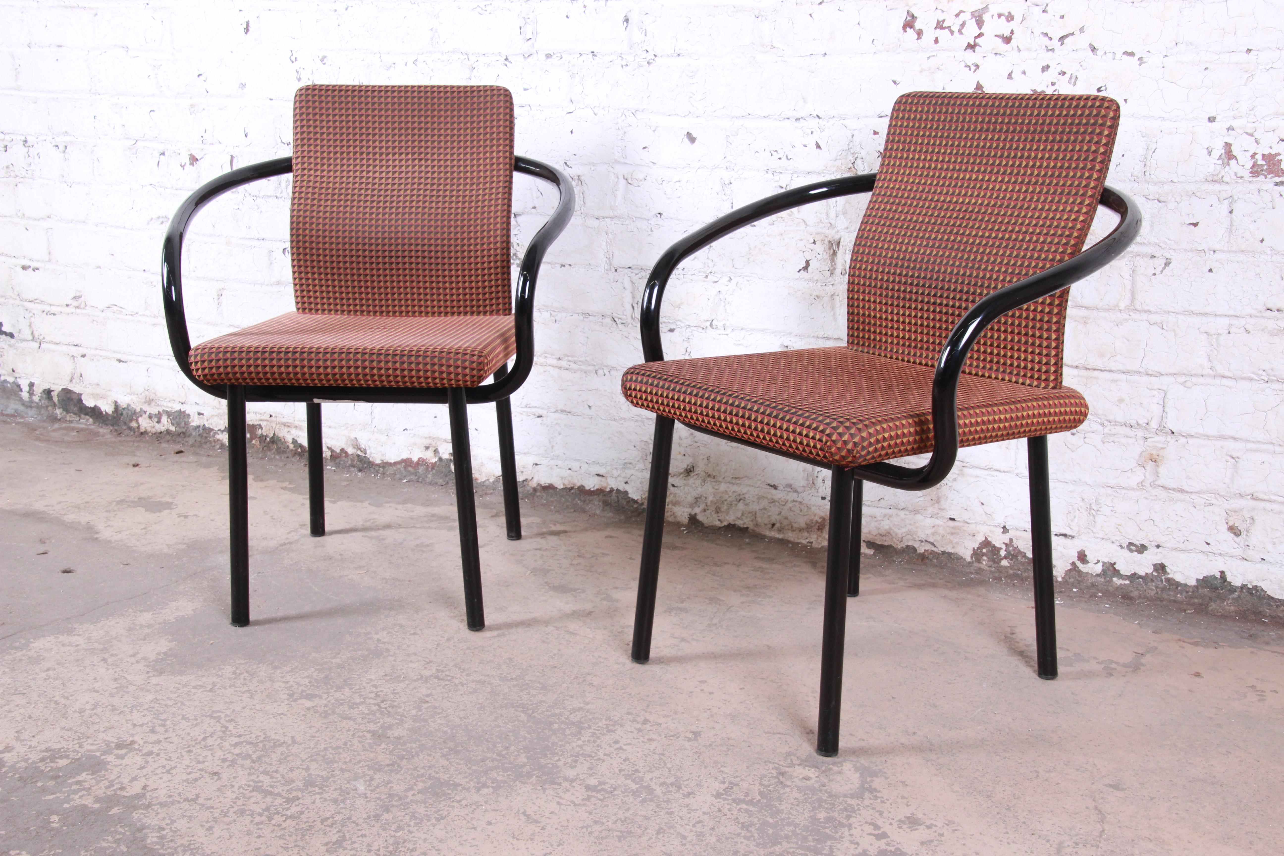 Ettore Sottsass for Knoll Mandarin Armchairs, Set of Six In Good Condition In South Bend, IN